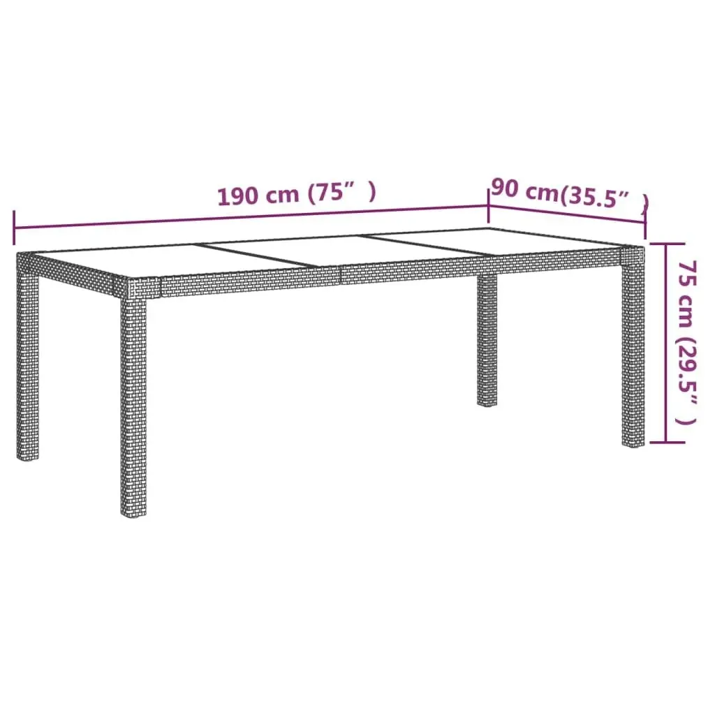 7 Piece Outdoor Dining Set with Cushions Poly Rattan Grey 3094883