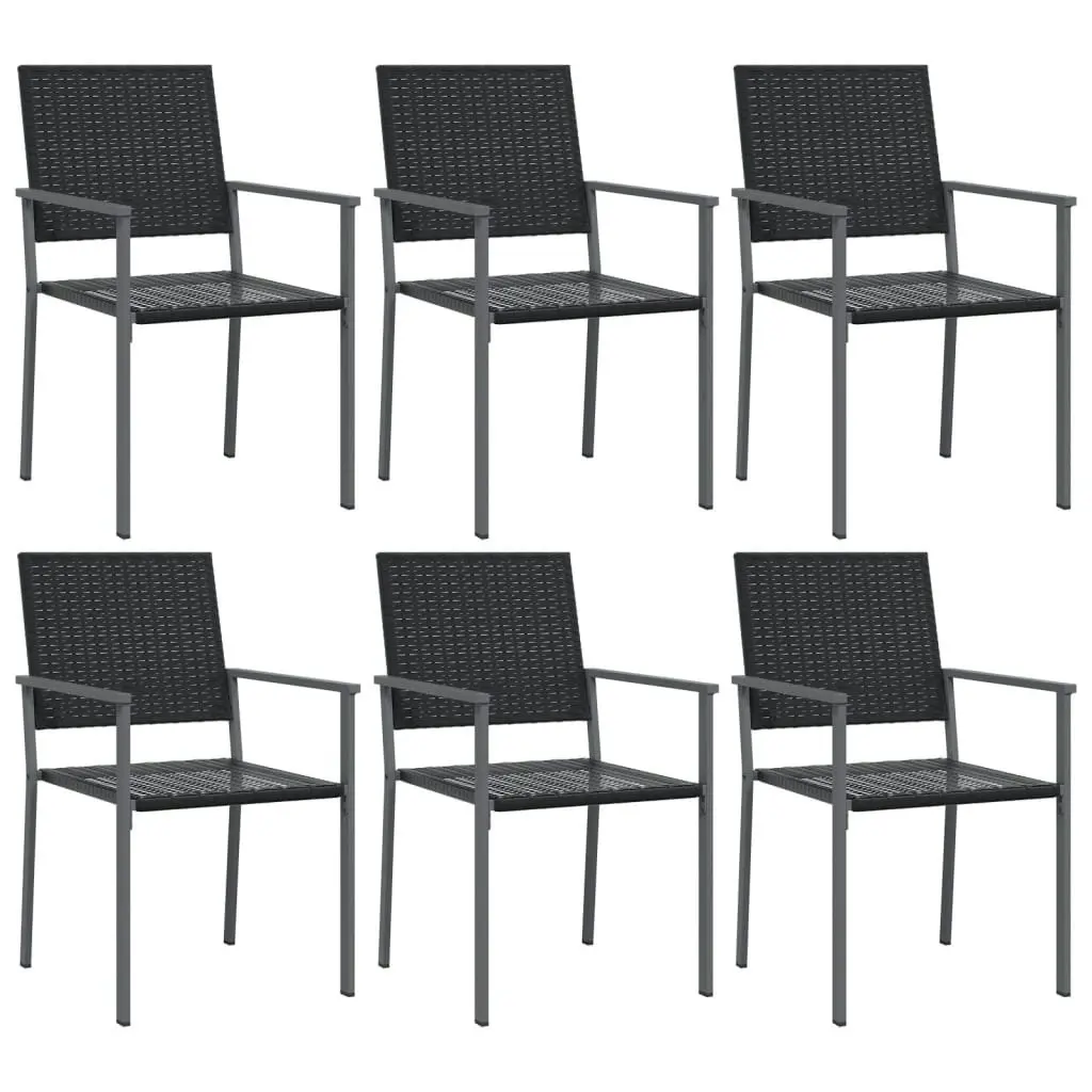 7 Piece Garden Dining Set Poly Rattan and Steel 3187008