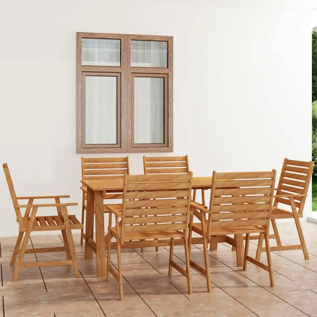 7 Piece Garden Dining Set Solid Acacia Wood 3057845