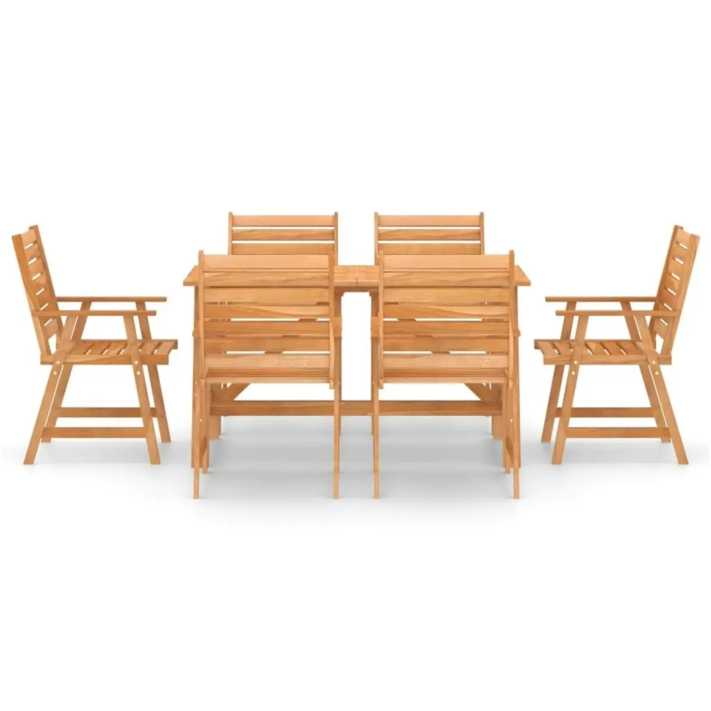 7 Piece Garden Dining Set Solid Acacia Wood 3057845