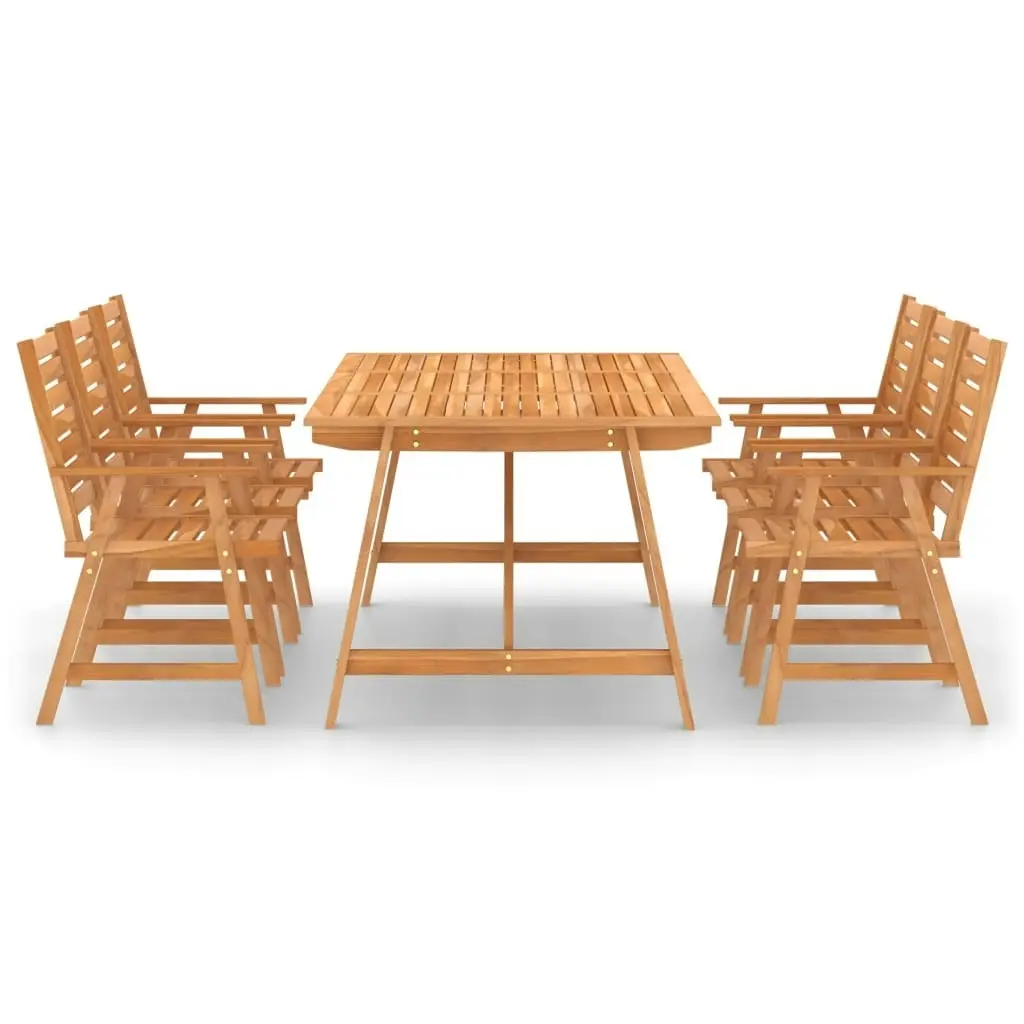 7 Piece Garden Dining Set Solid Acacia Wood 3057846