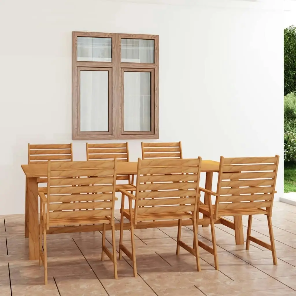 7 Piece Garden Dining Set Solid Acacia Wood 3057846