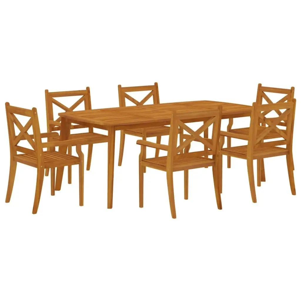 7 Piece Garden Dining Set Solid Wood Acacia 3058005