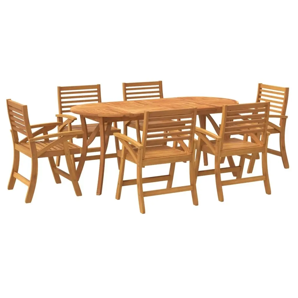 7 Piece Garden Dining Set Solid Wood Acacia 3155464