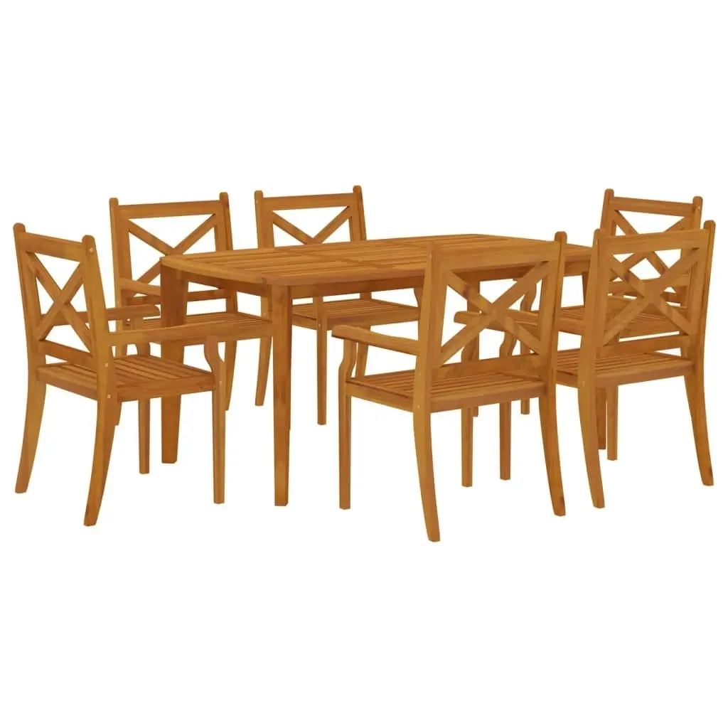 7 Piece Garden Dining Set Solid Wood Acacia 3058004