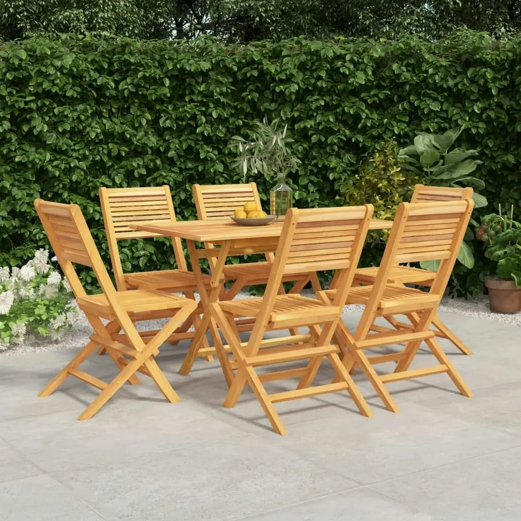 7 Piece Garden Dining Set Solid Wood Teak 3155012