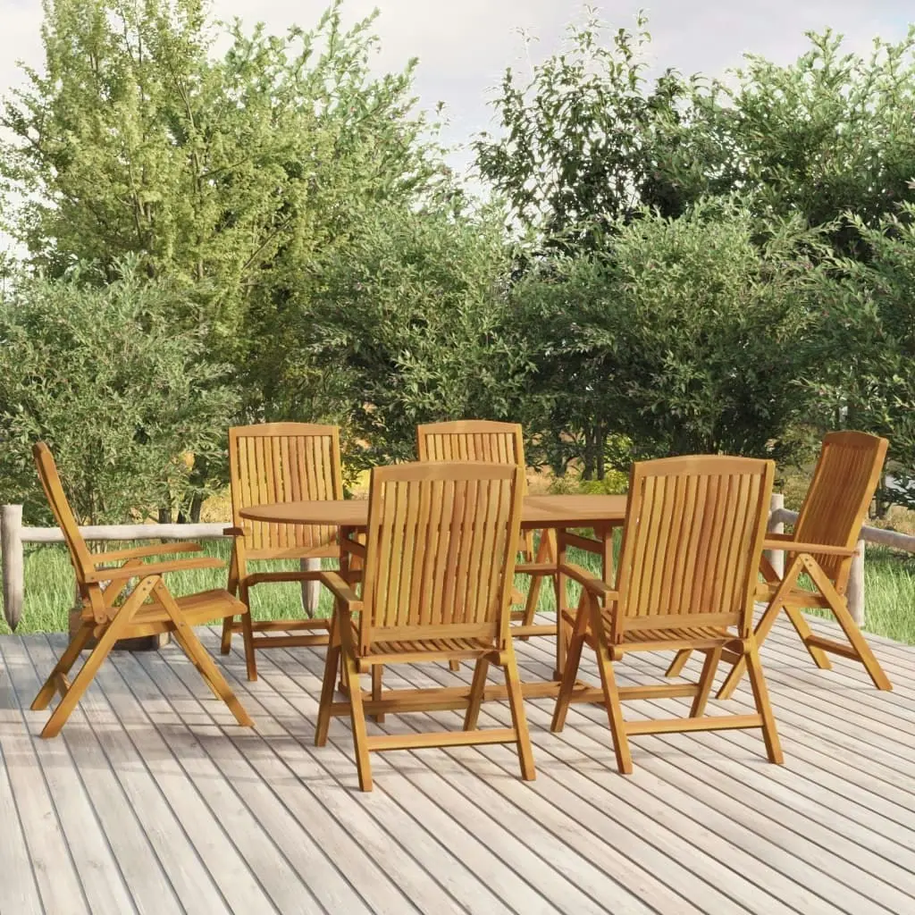 7 Piece Garden Dining Set Solid Wood Teak 3154919