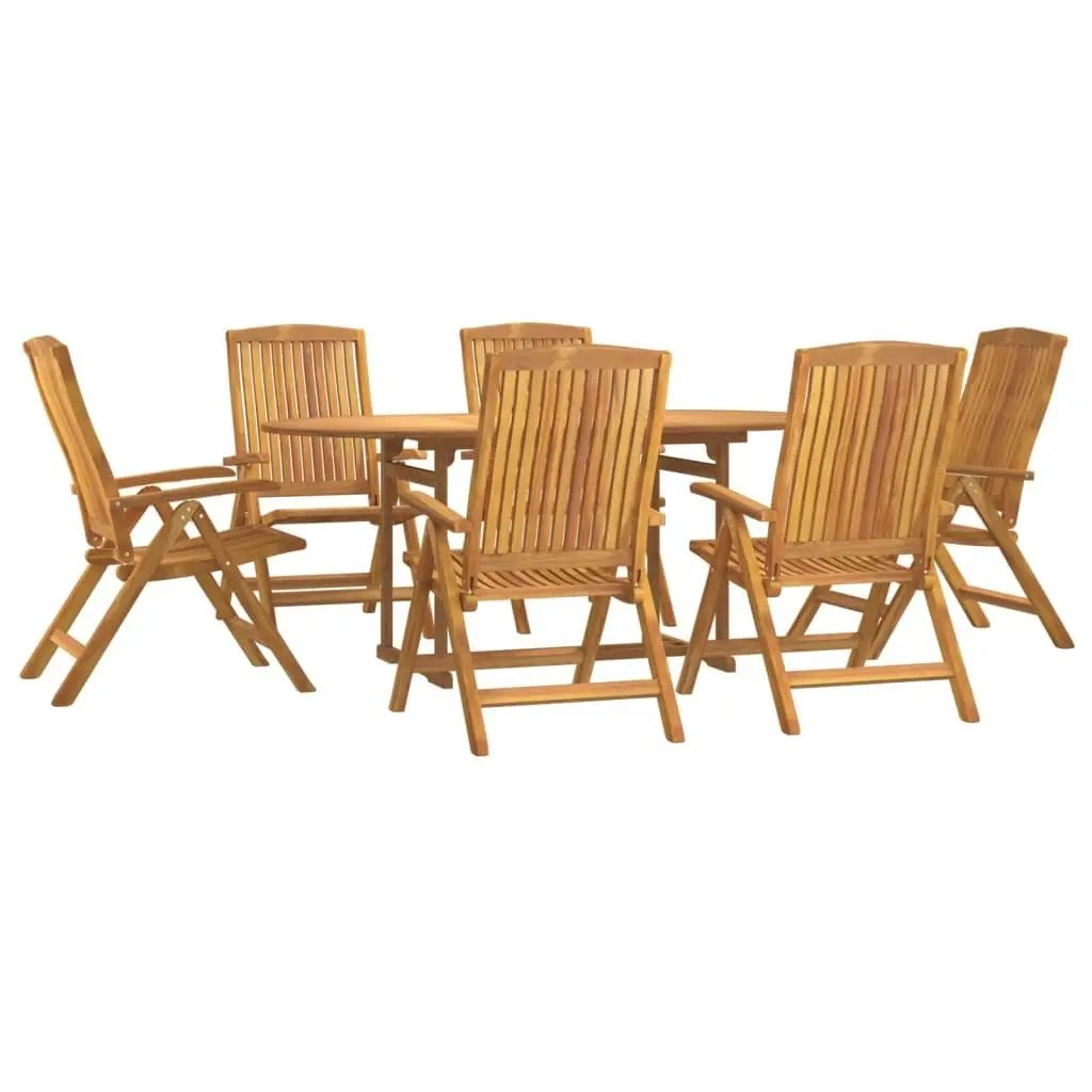 7 Piece Garden Dining Set Solid Wood Teak 3154919