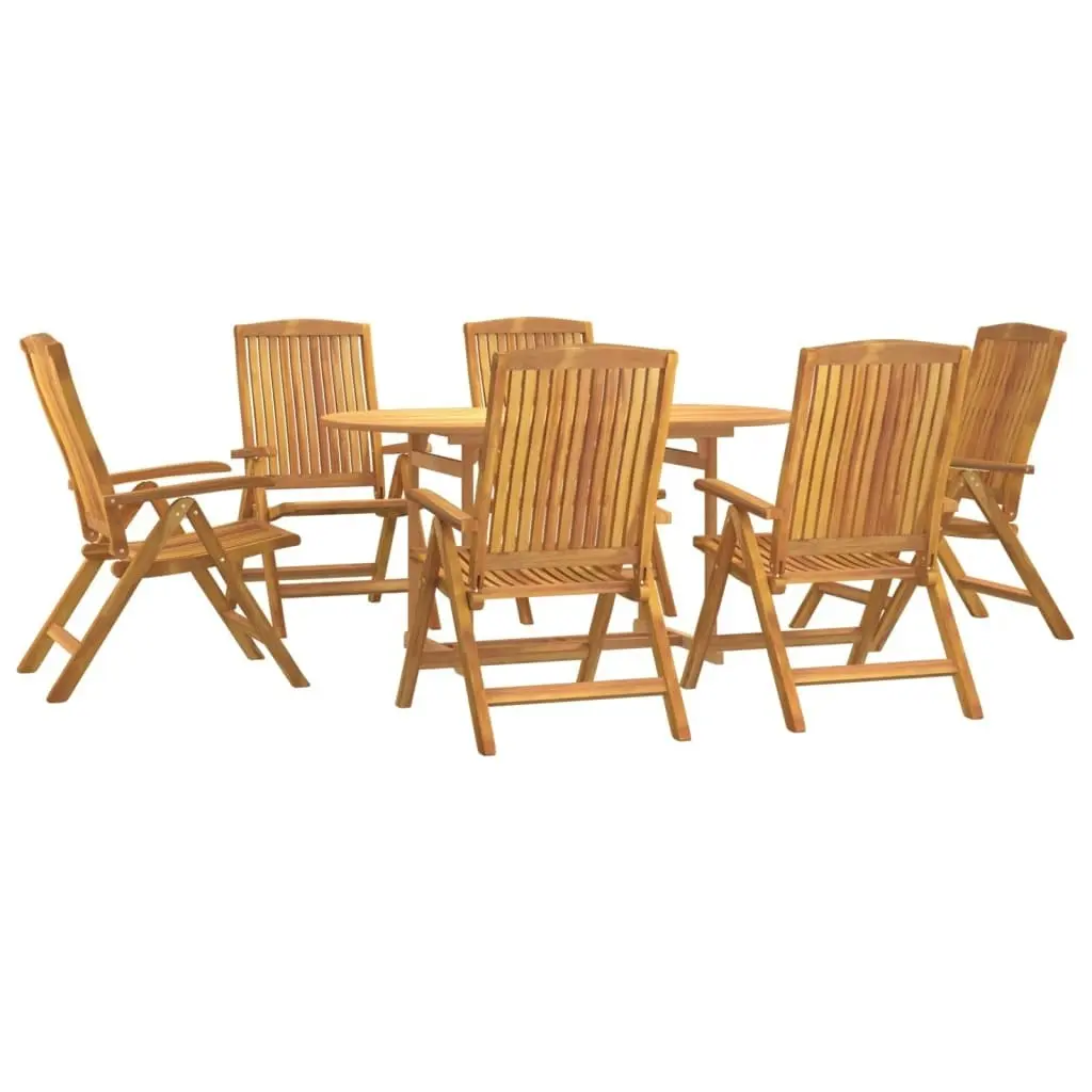 7 Piece Garden Dining Set Solid Wood Teak 3154916