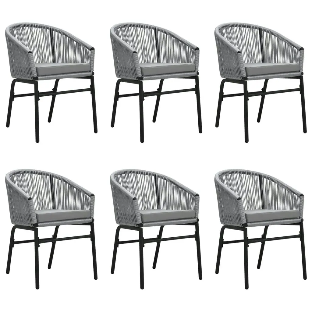 7 Piece Garden Dining Set Grey 3099255