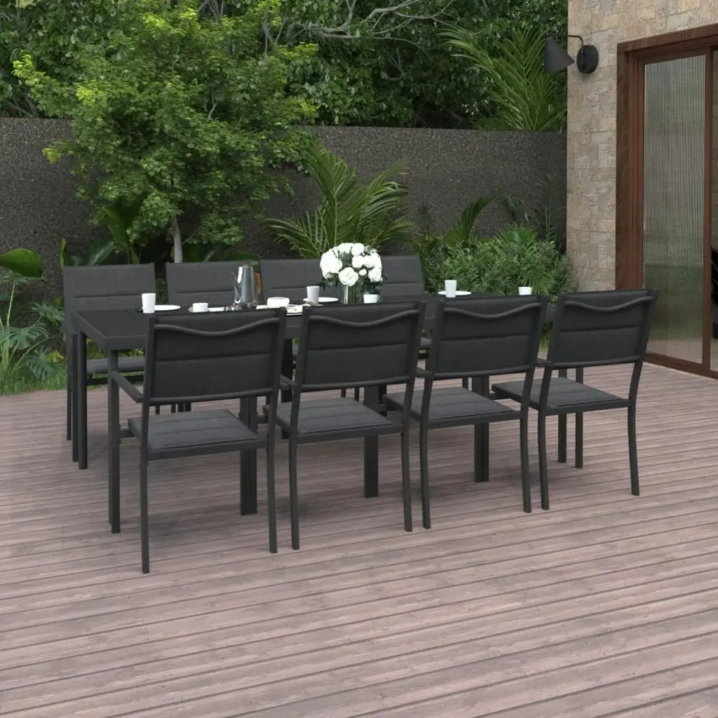 9 Piece Outdoor Dining Set Steel 3073530