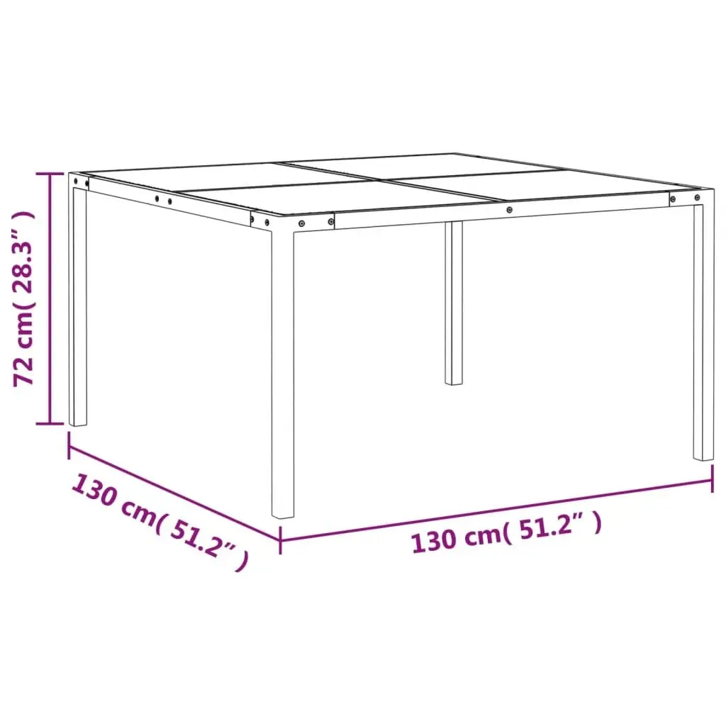 9 Piece Outdoor Dining Set Steel 3073515