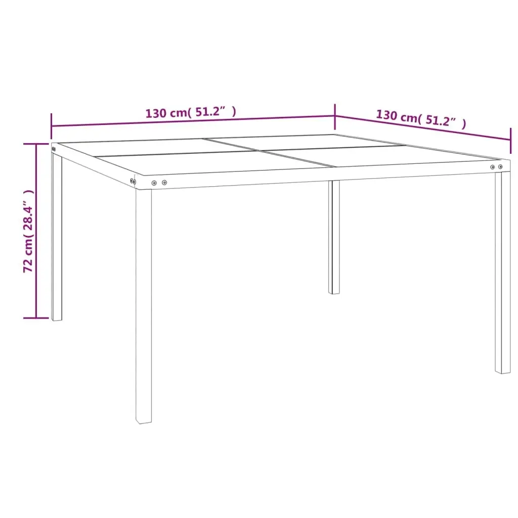 9 Piece Outdoor Dining Set Steel 3073504