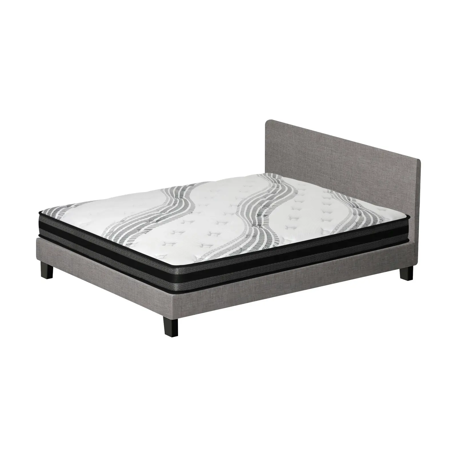 Oikiture Bed Frame with Double Size Mattress Set VANK