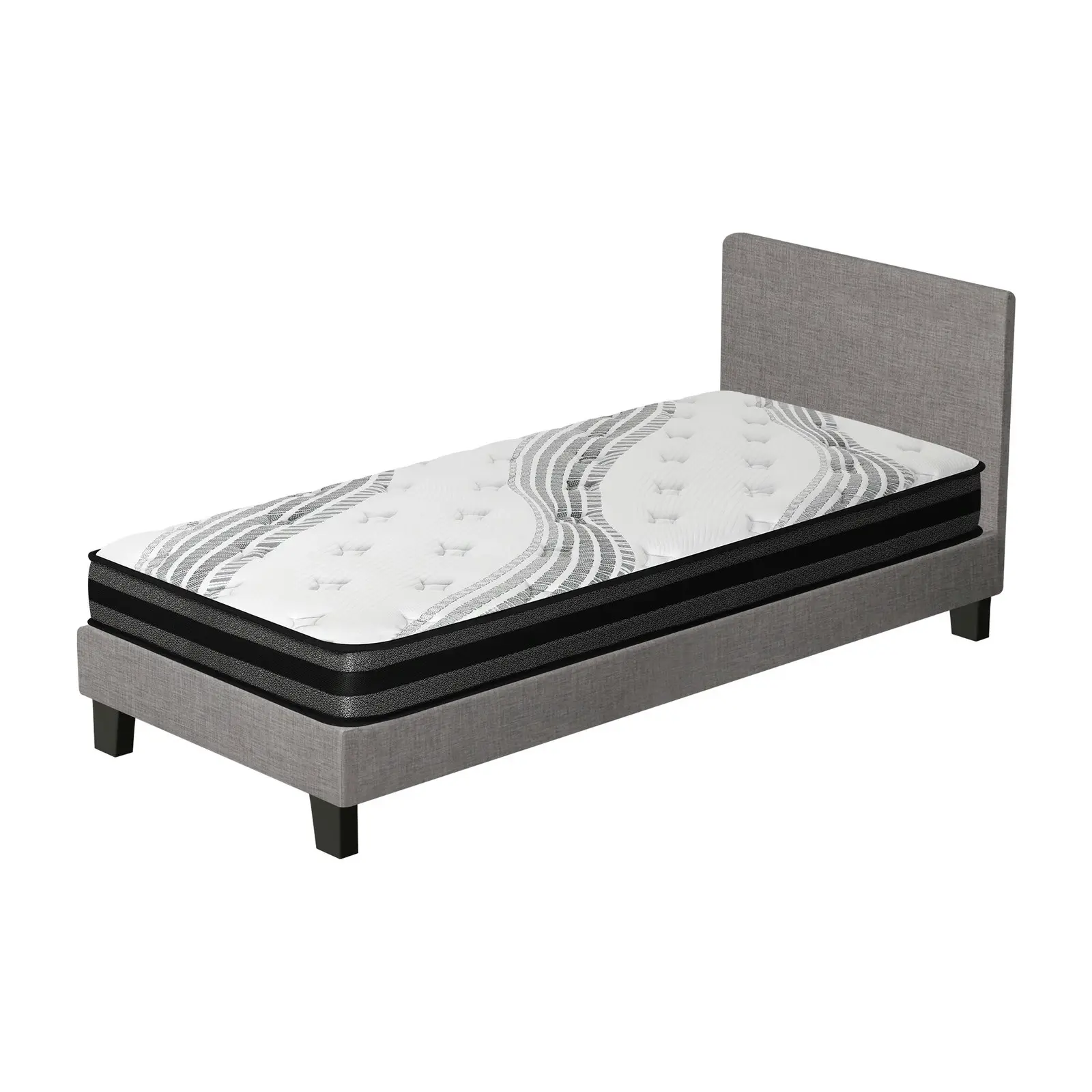 Oikiture Bed Frame with King Single Mattress Set VANK