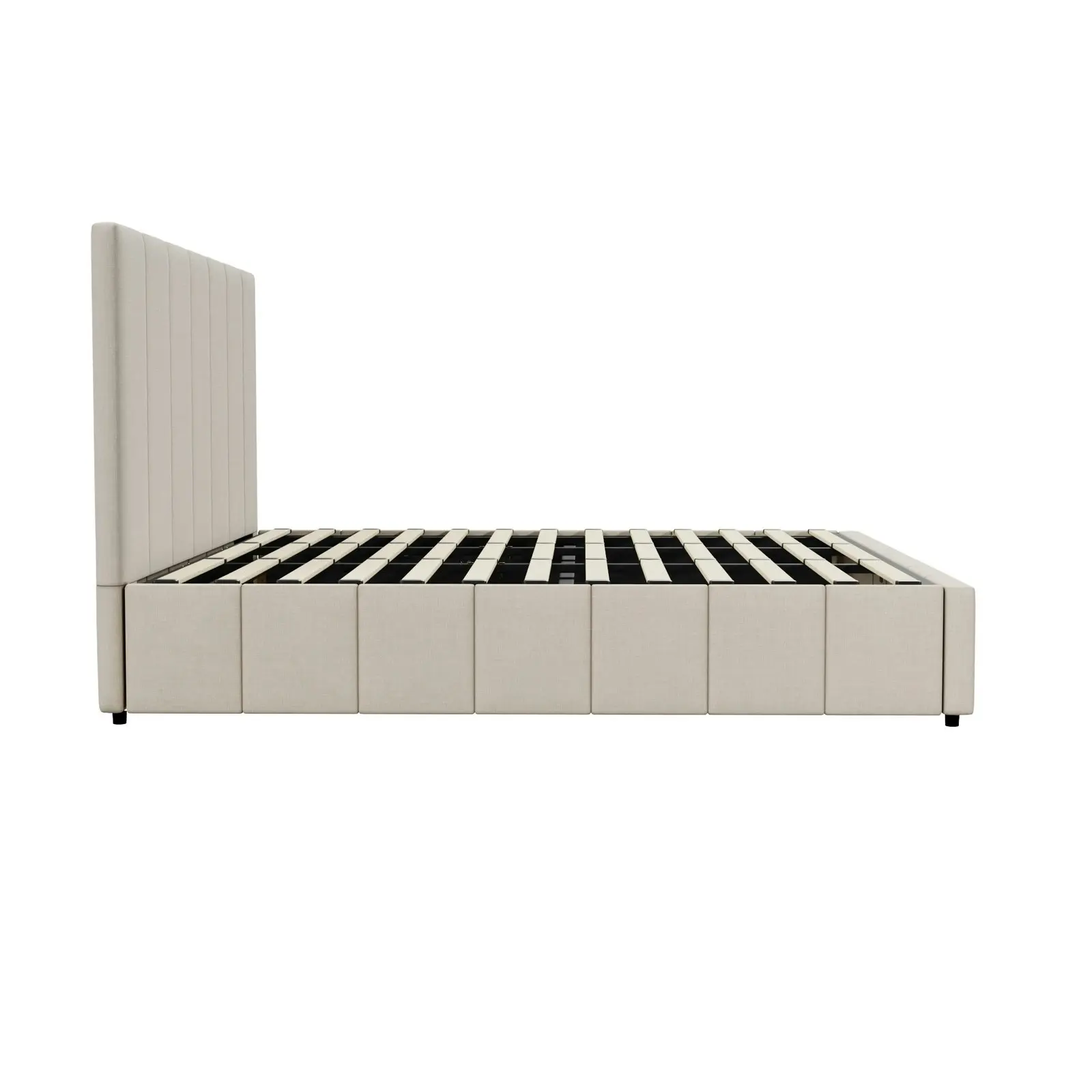 Oikiture Bed Frame King Size Beds Platform Gas Lift Storage Base