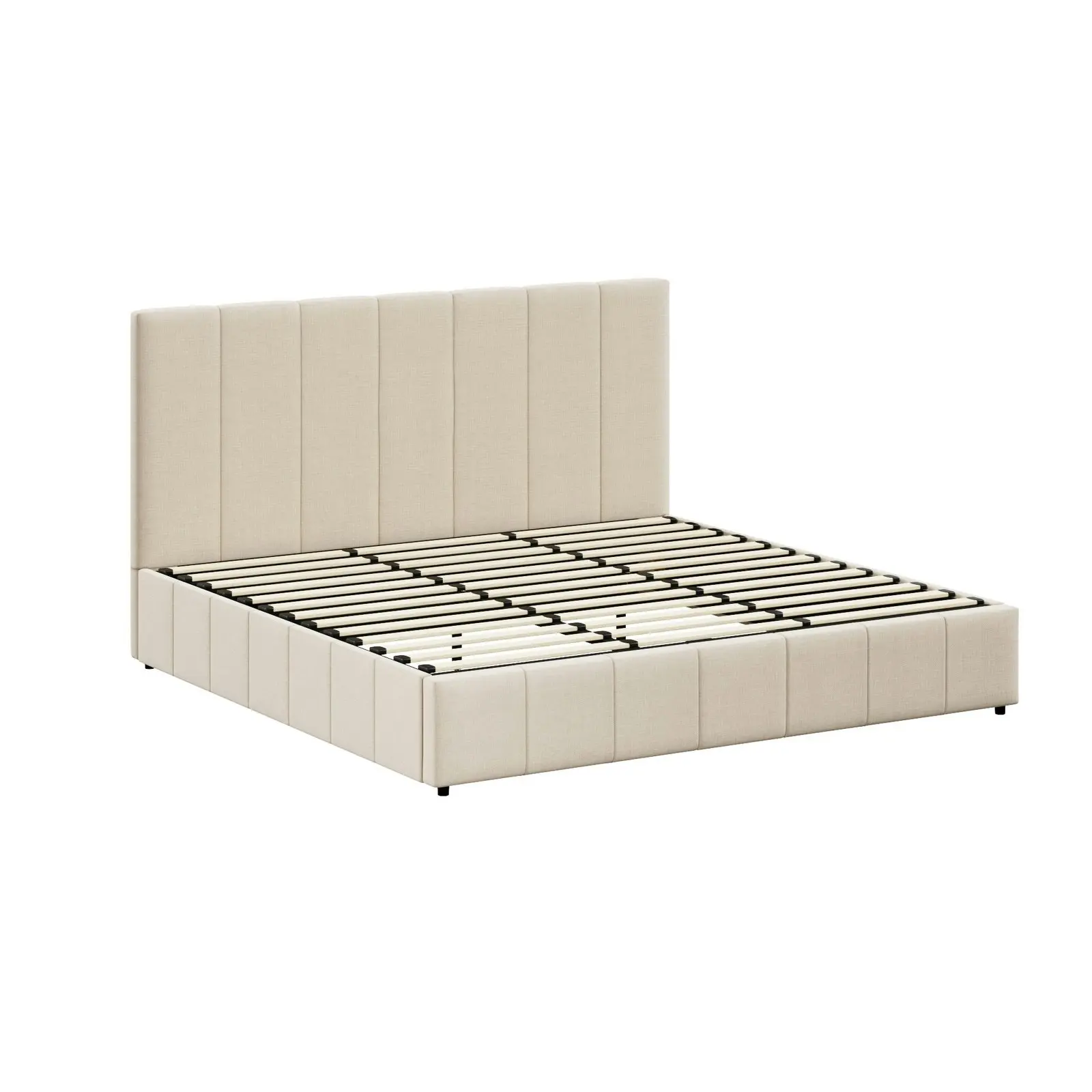 Oikiture Bed Frame King Size Beds Platform Gas Lift Storage Base