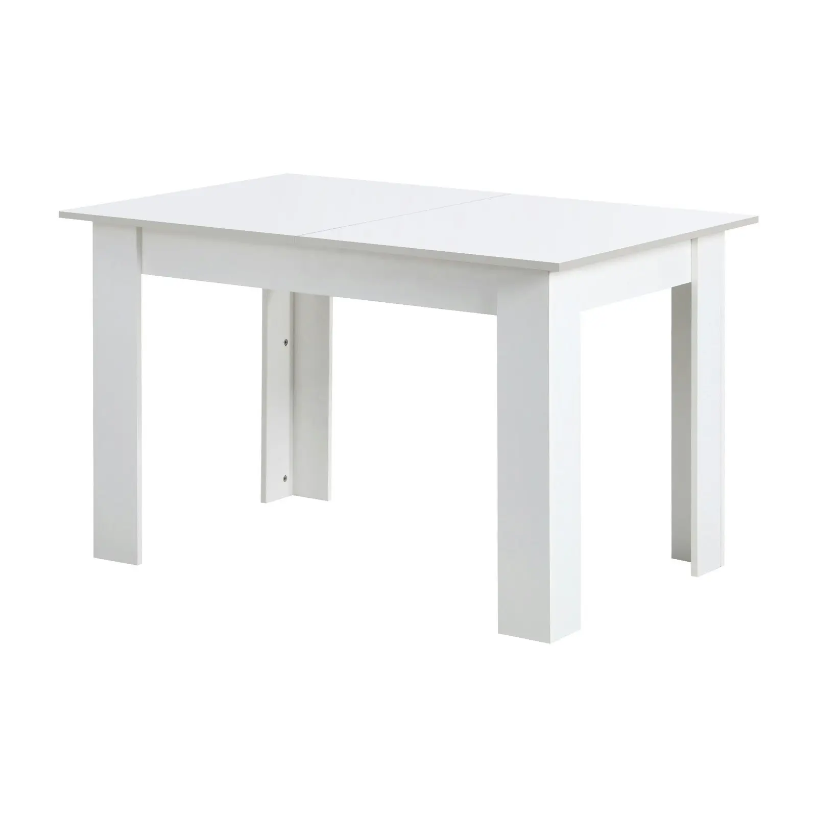 Oikiture 160cm Extendable Dining Table Kitchen Restaurant Cafe Table White