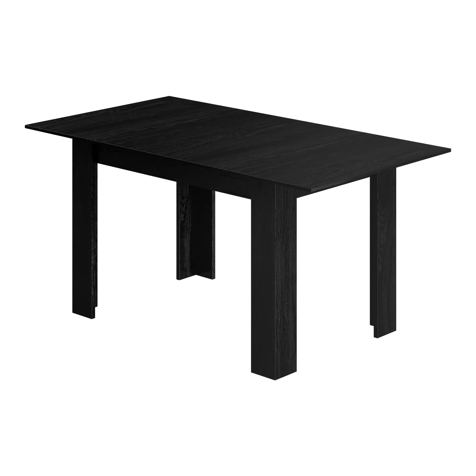 Oikiture 160cm Extendable Dining Table Kitchen Restaurant Cafe Table Black