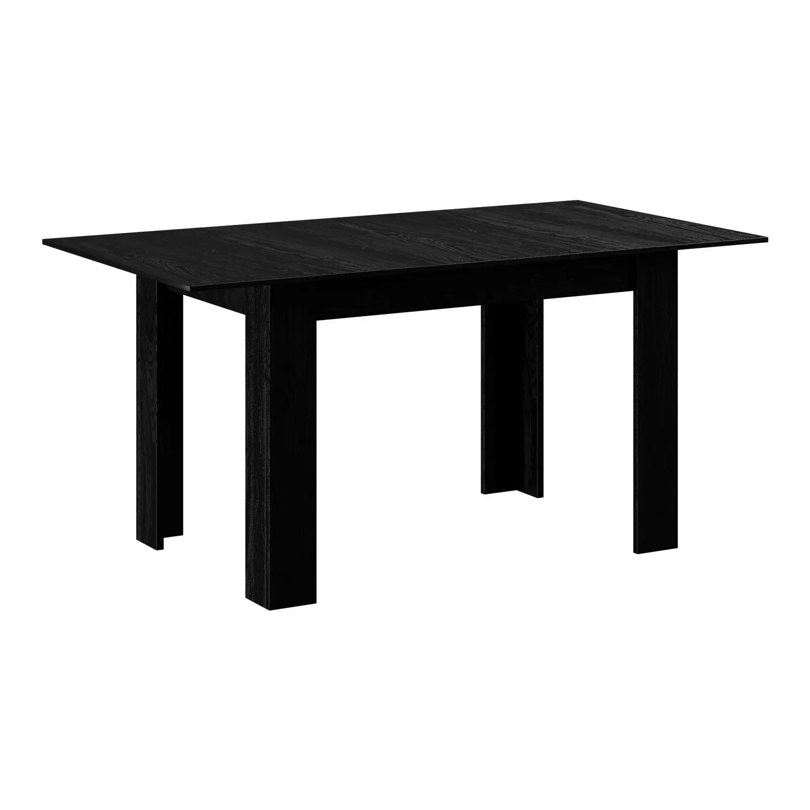 Oikiture 160cm Extendable Dining Table Kitchen Restaurant Cafe Table Black