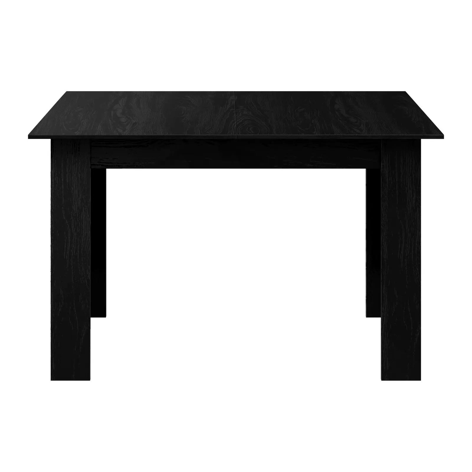 Oikiture 160cm Extendable Dining Table Kitchen Restaurant Cafe Table Black