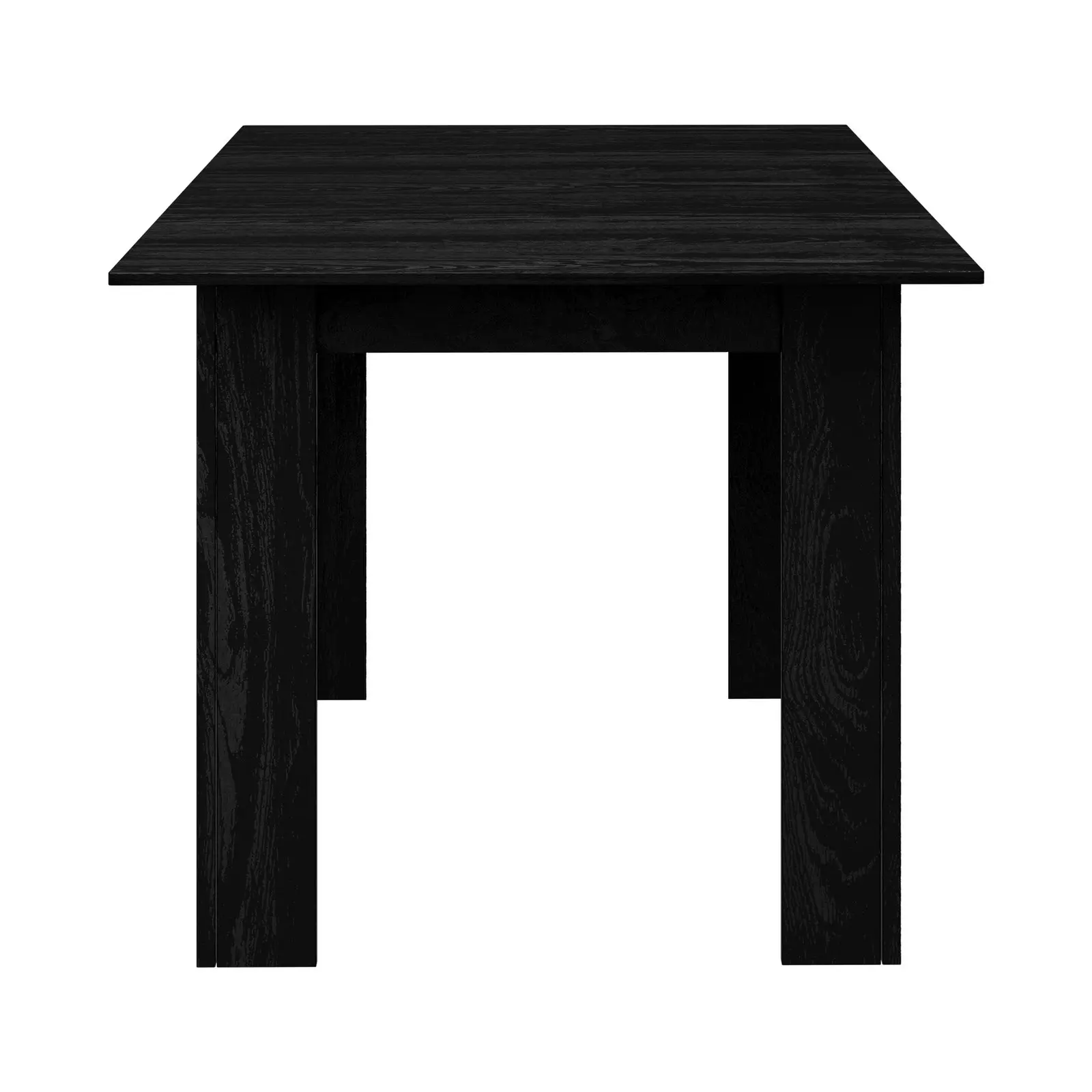 Oikiture 160cm Extendable Dining Table Kitchen Restaurant Cafe Table Black