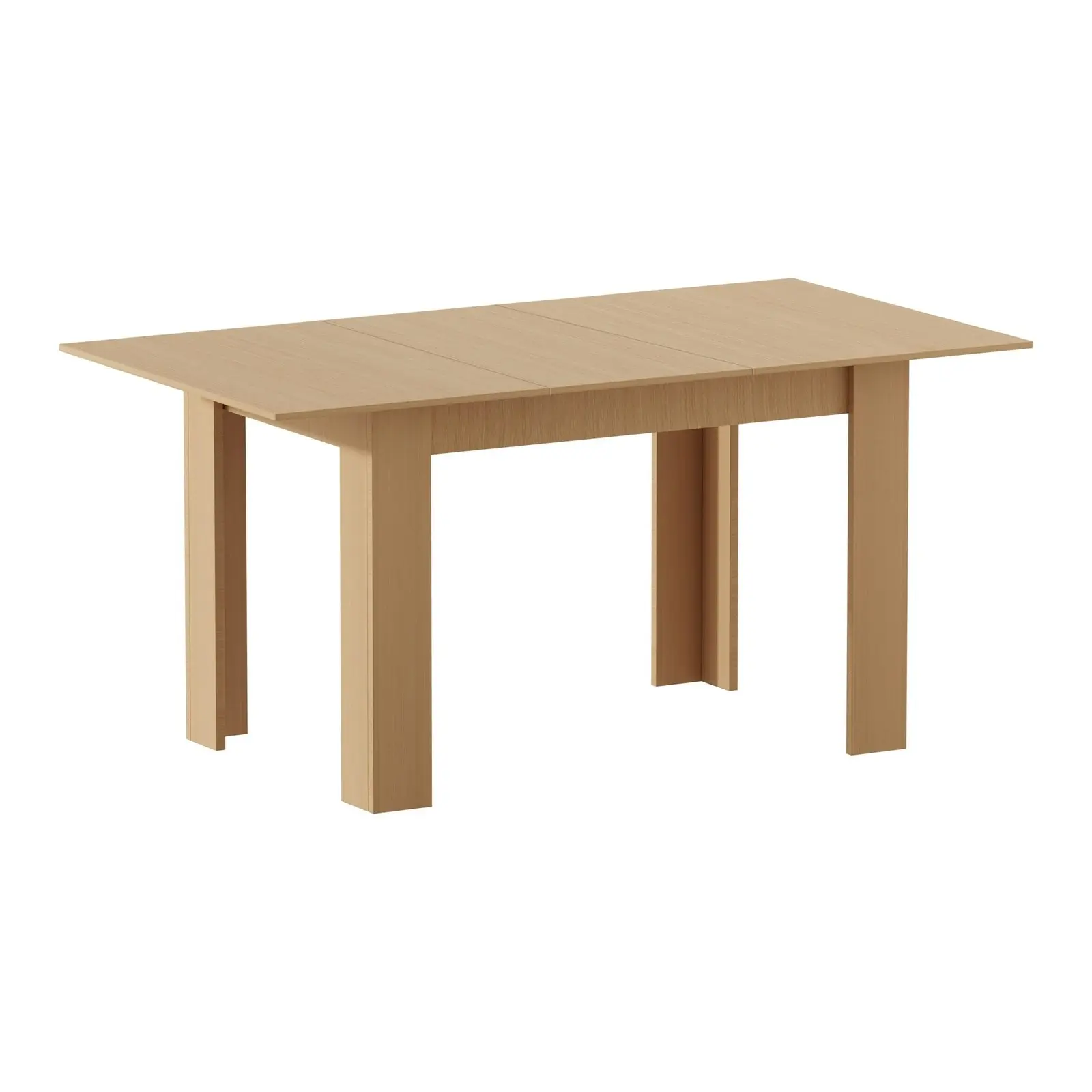 Oikiture 160cm Extendable Dining Table Kitchen Restaurant Cafe Table Wooden