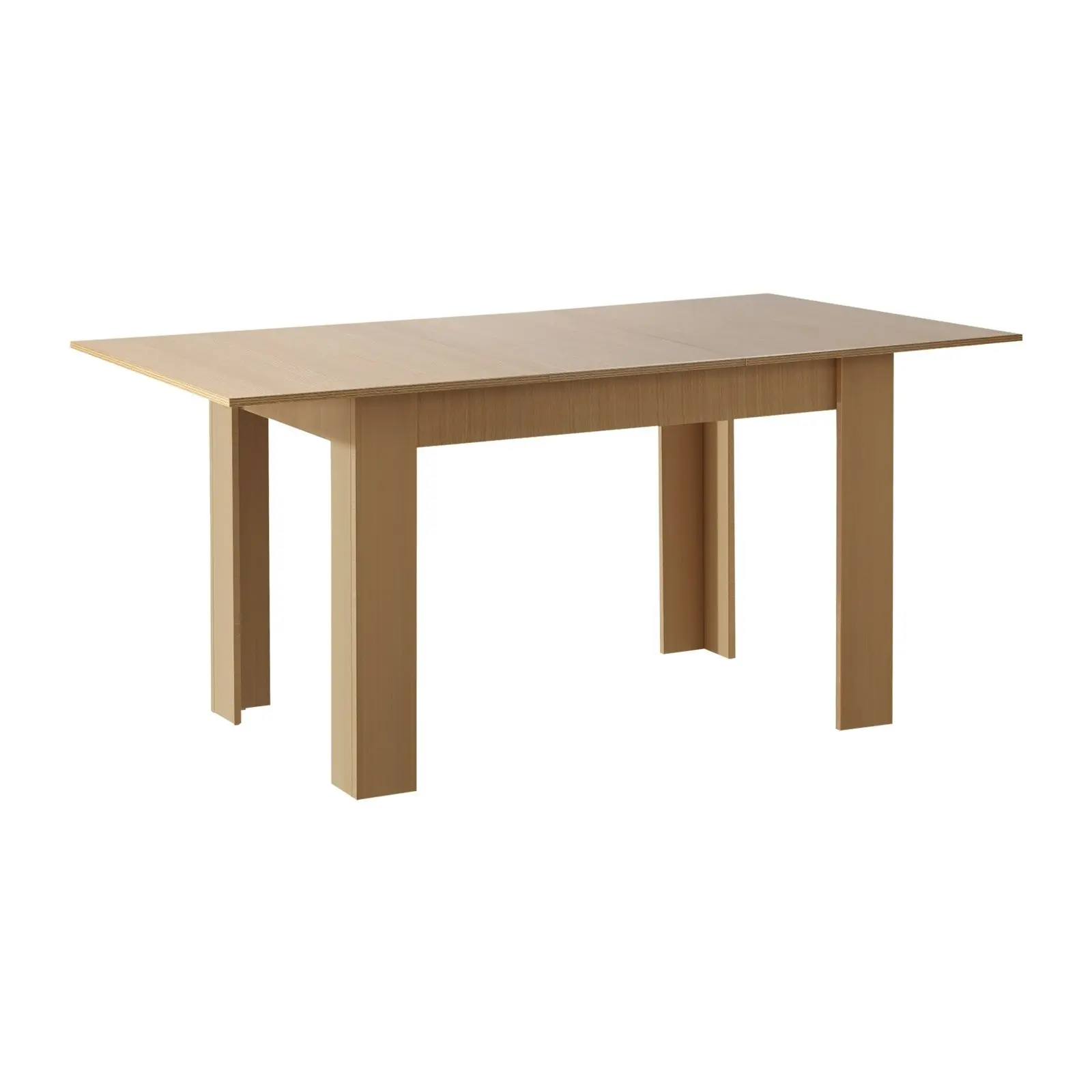 Oikiture 160cm Extendable Dining Table Kitchen Restaurant Cafe Table Wooden