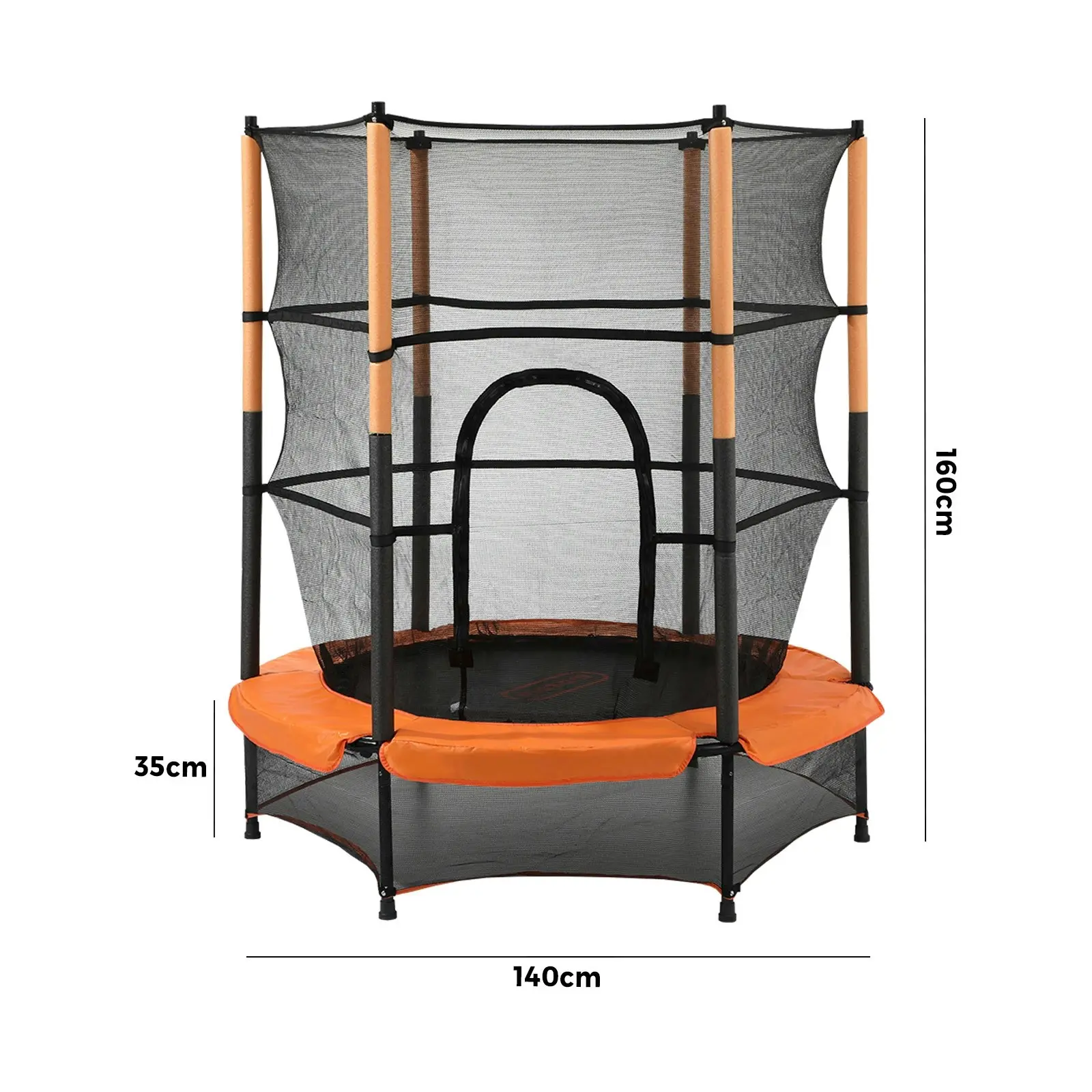 Mazam 55 Inch Trampoline Kids Trampolines Encosure Safety Net Round