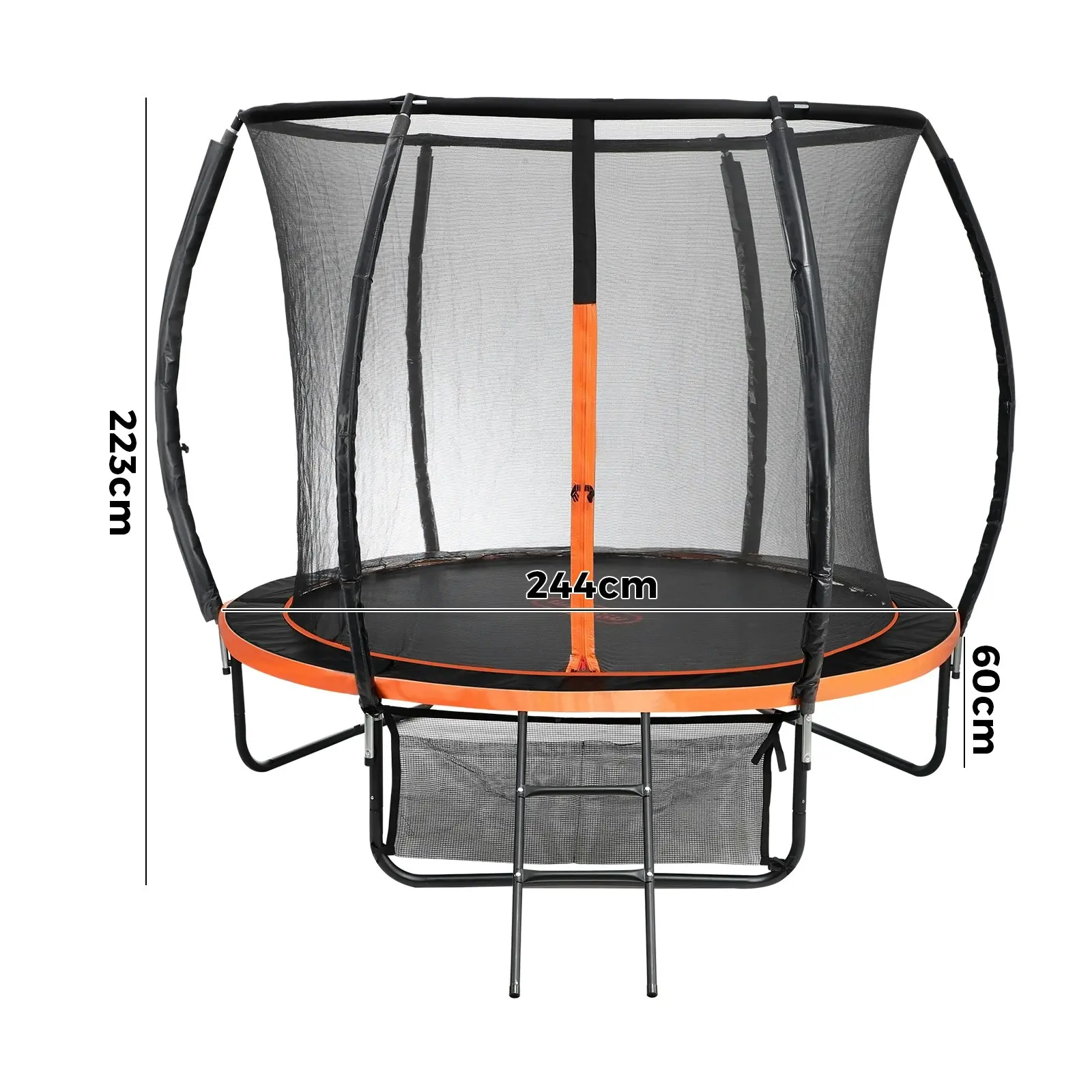 Mazam 8FT Trampoline Round Kids Trampolines Encosure Safety Net with Ladder