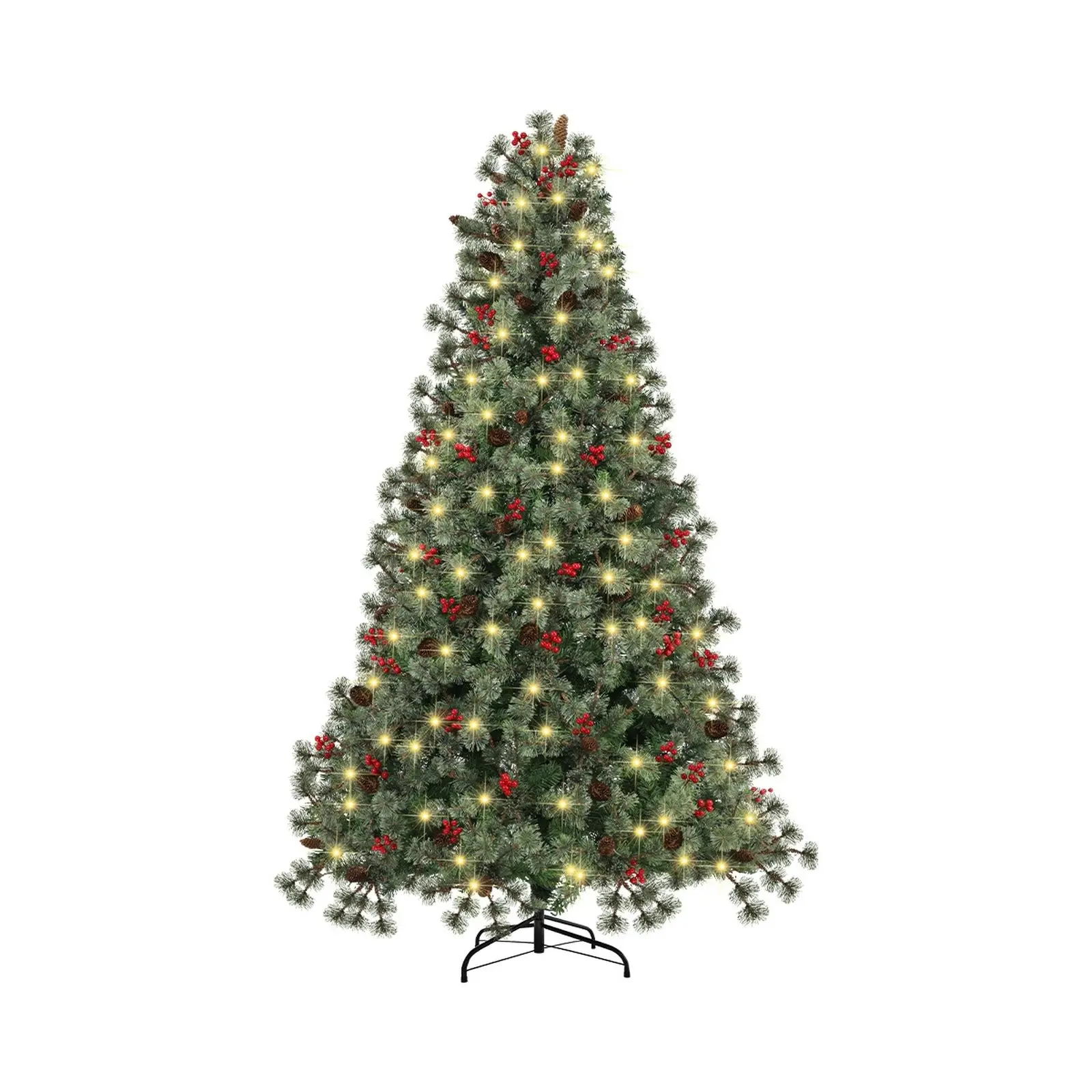 Mazam LED Christmas Tree 2.1M 7FT Xmas Trees Decorations w/ Ornaments Green