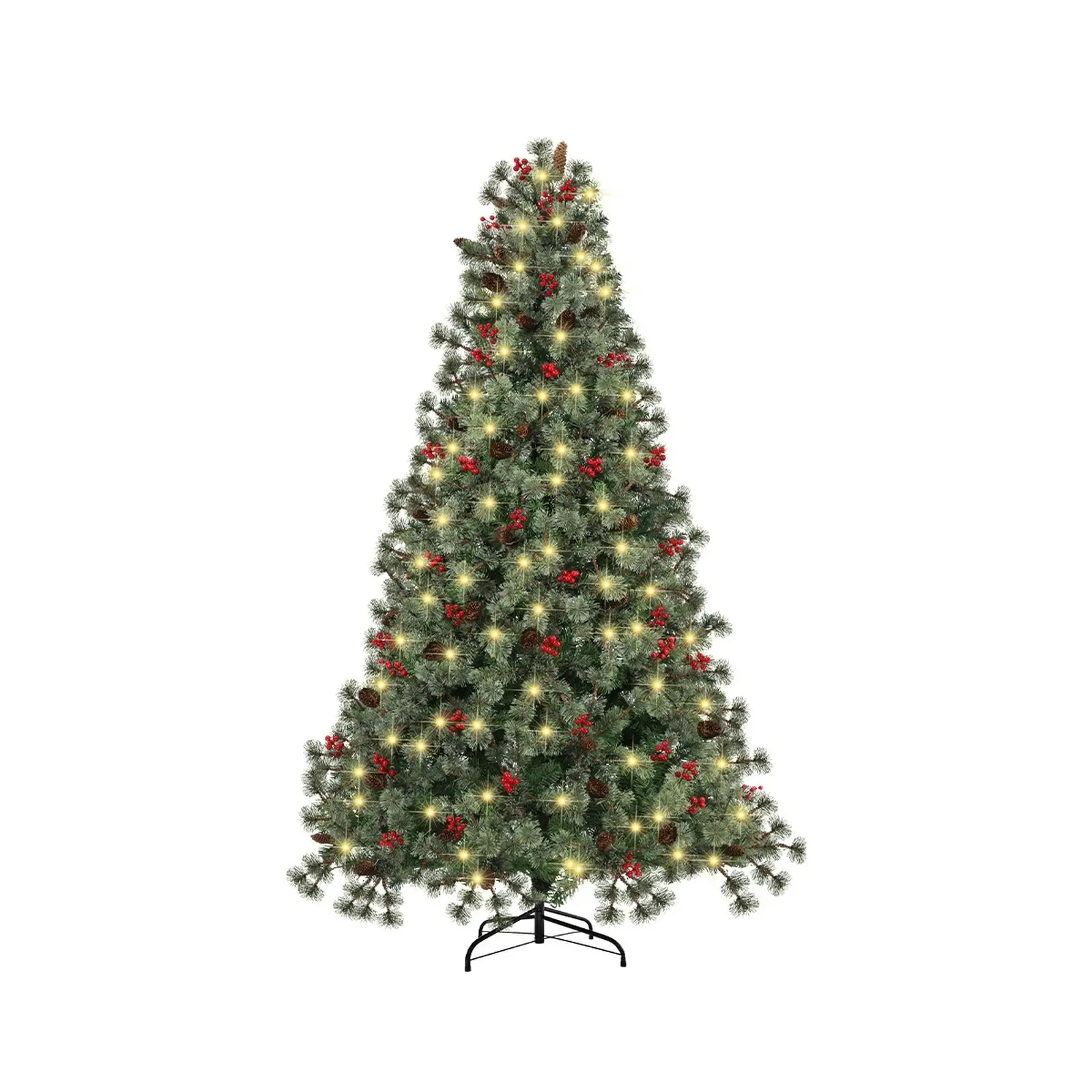 Mazam LED Christmas Tree 1.8M 6FT Xmas Trees Decorations with Ornaments Green