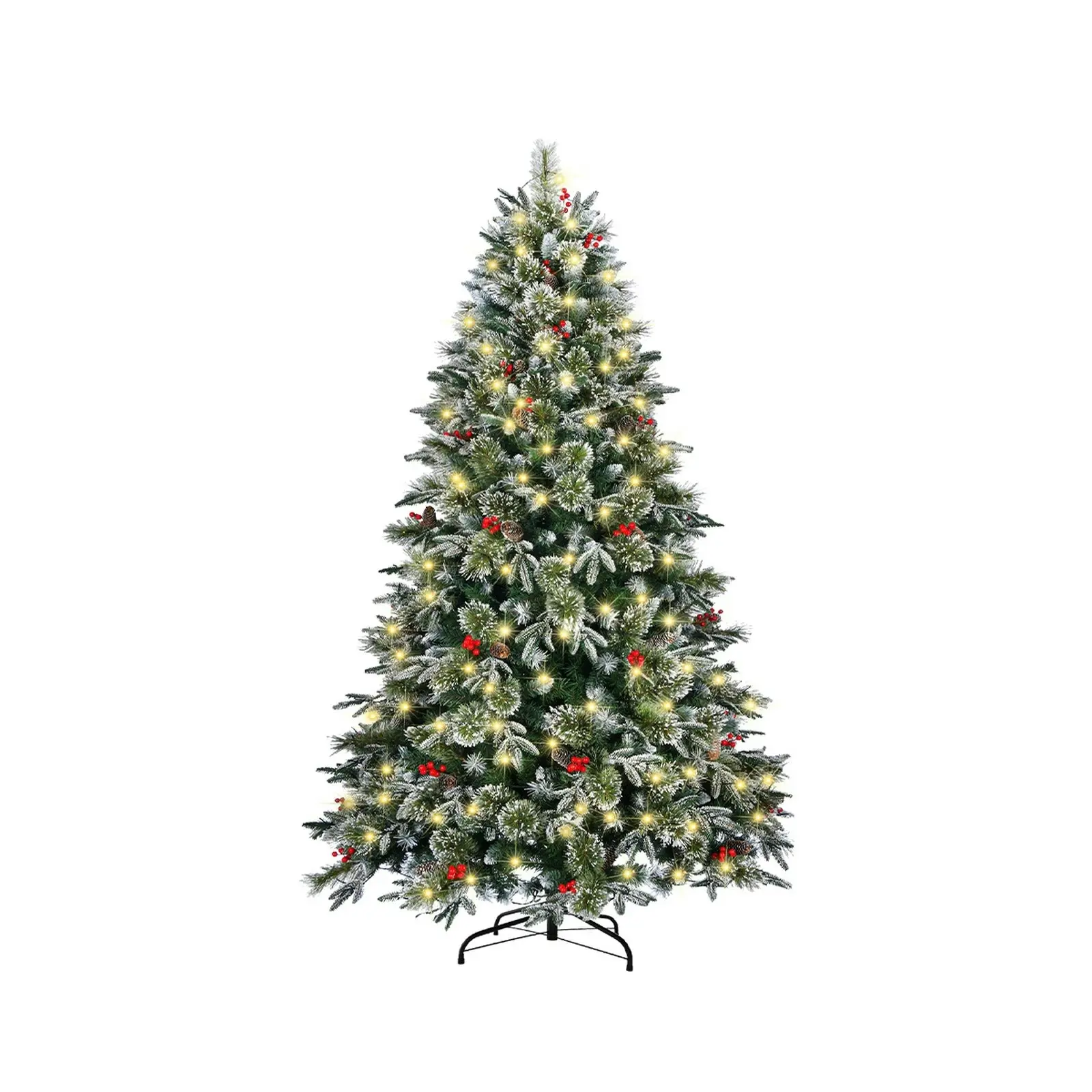 Mazam LED Christmas Tree 1.8M 6FT Xmas Trees Decorations with Ornaments 790 Tips