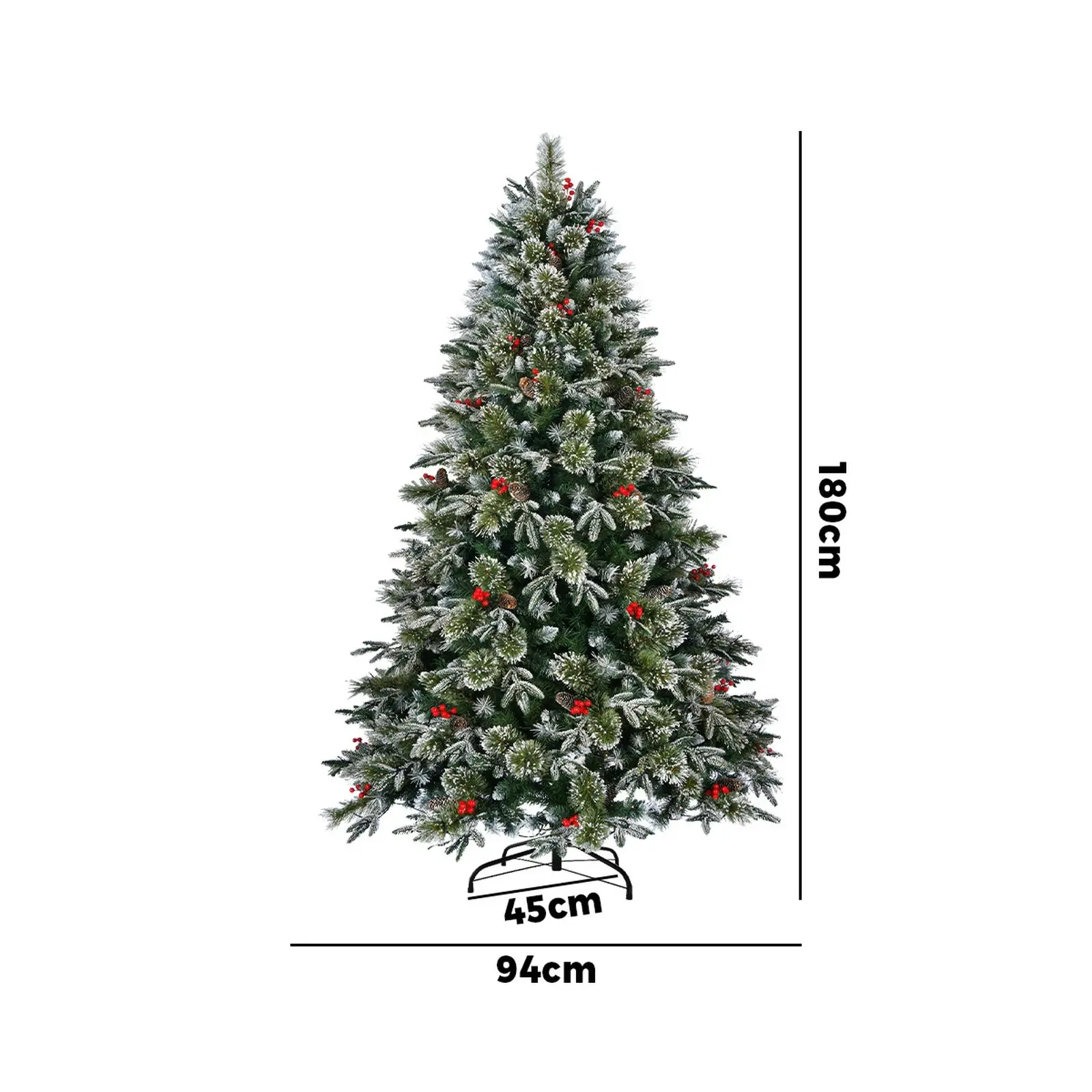 Mazam LED Christmas Tree 1.8M 6FT Xmas Trees Decorations with Ornaments 790 Tips