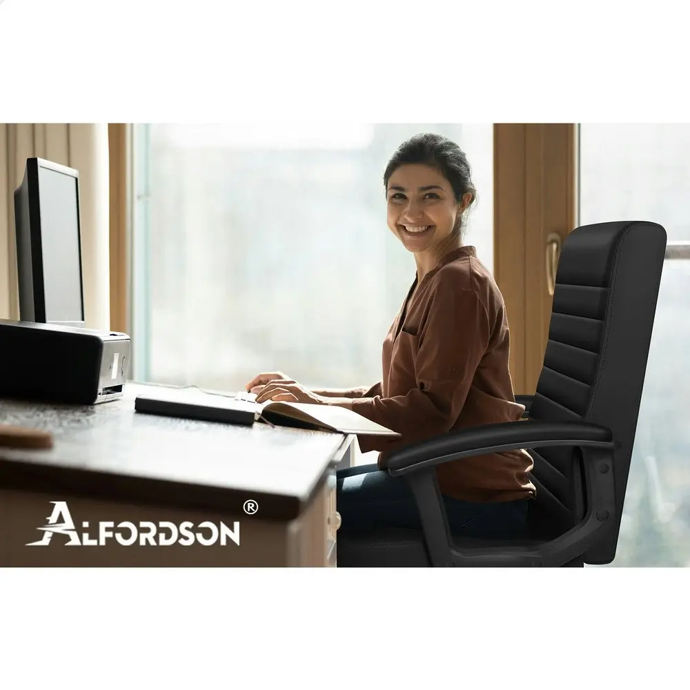 Alfordson Office Chair Executive Mid Back Black