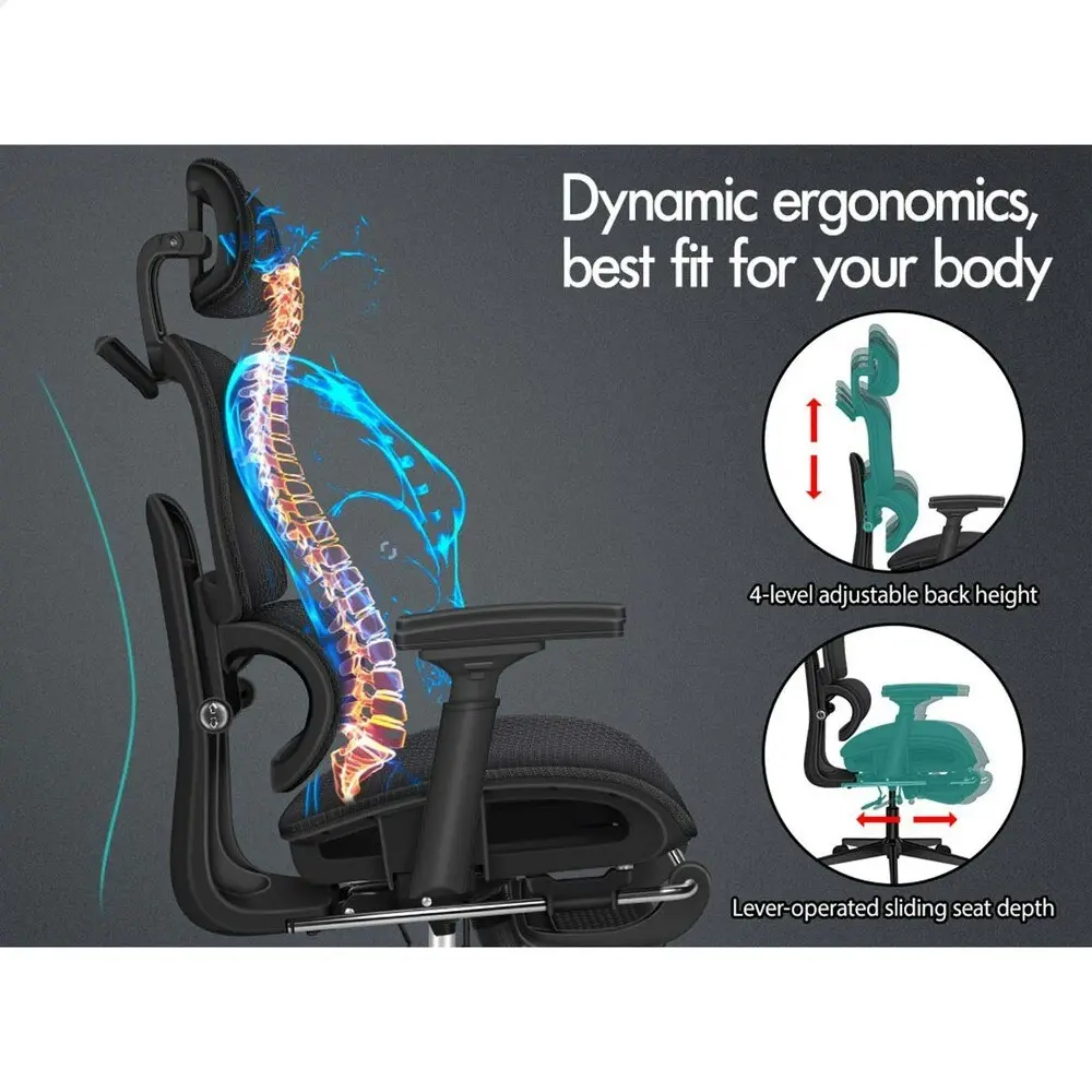 Alfordson Ergonomic Office Chair Executive All Black