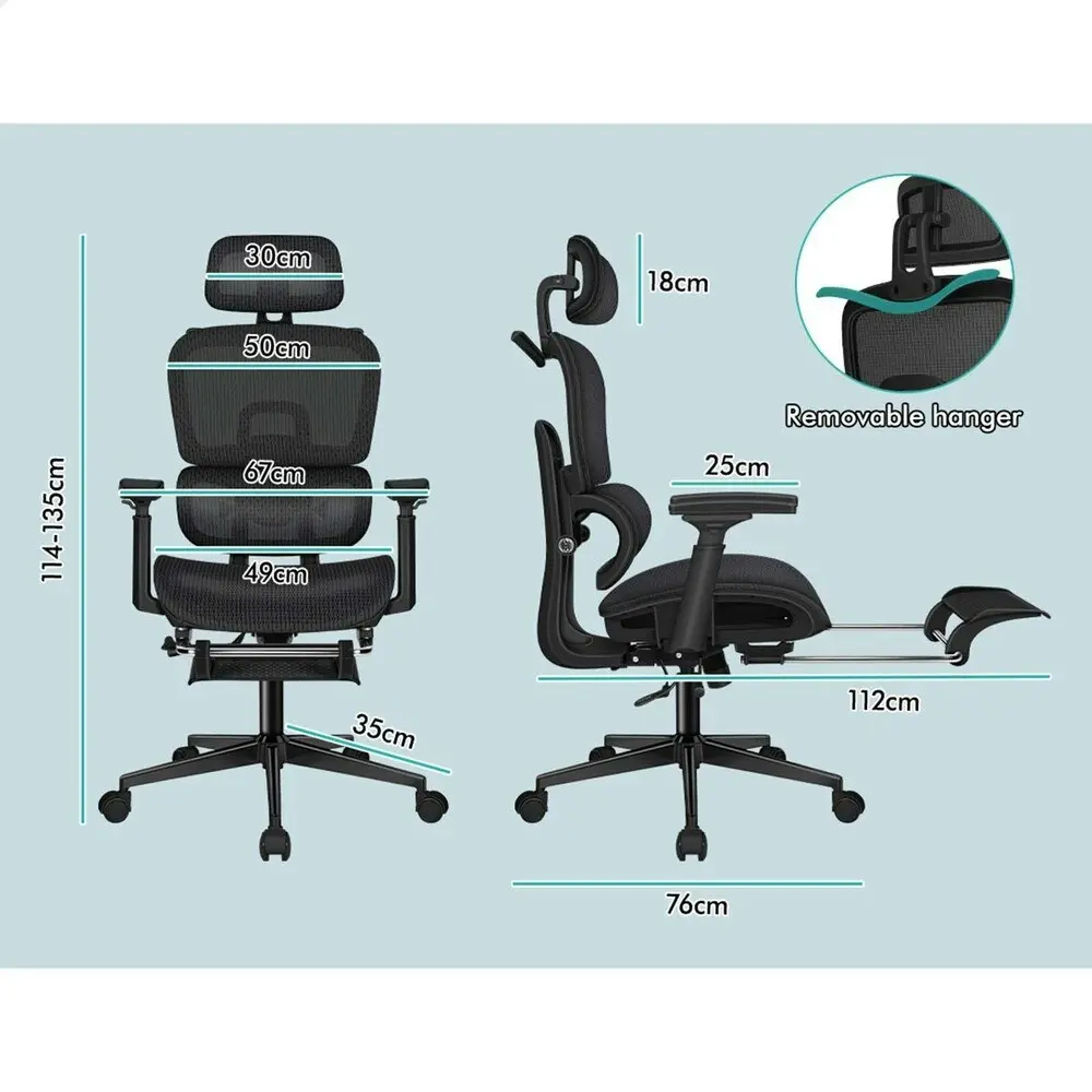 Alfordson Ergonomic Office Chair Executive All Black