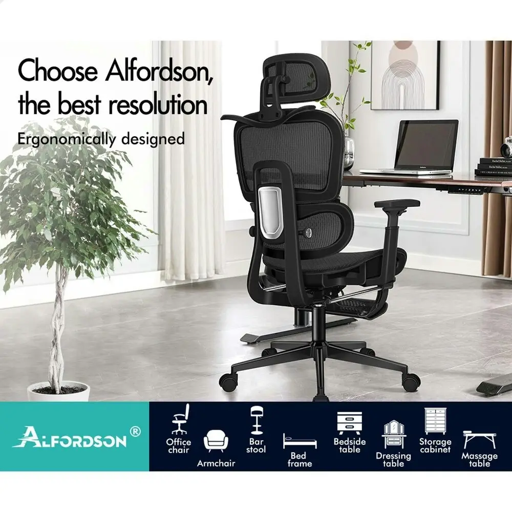 Alfordson Ergonomic Office Chair Executive All Black