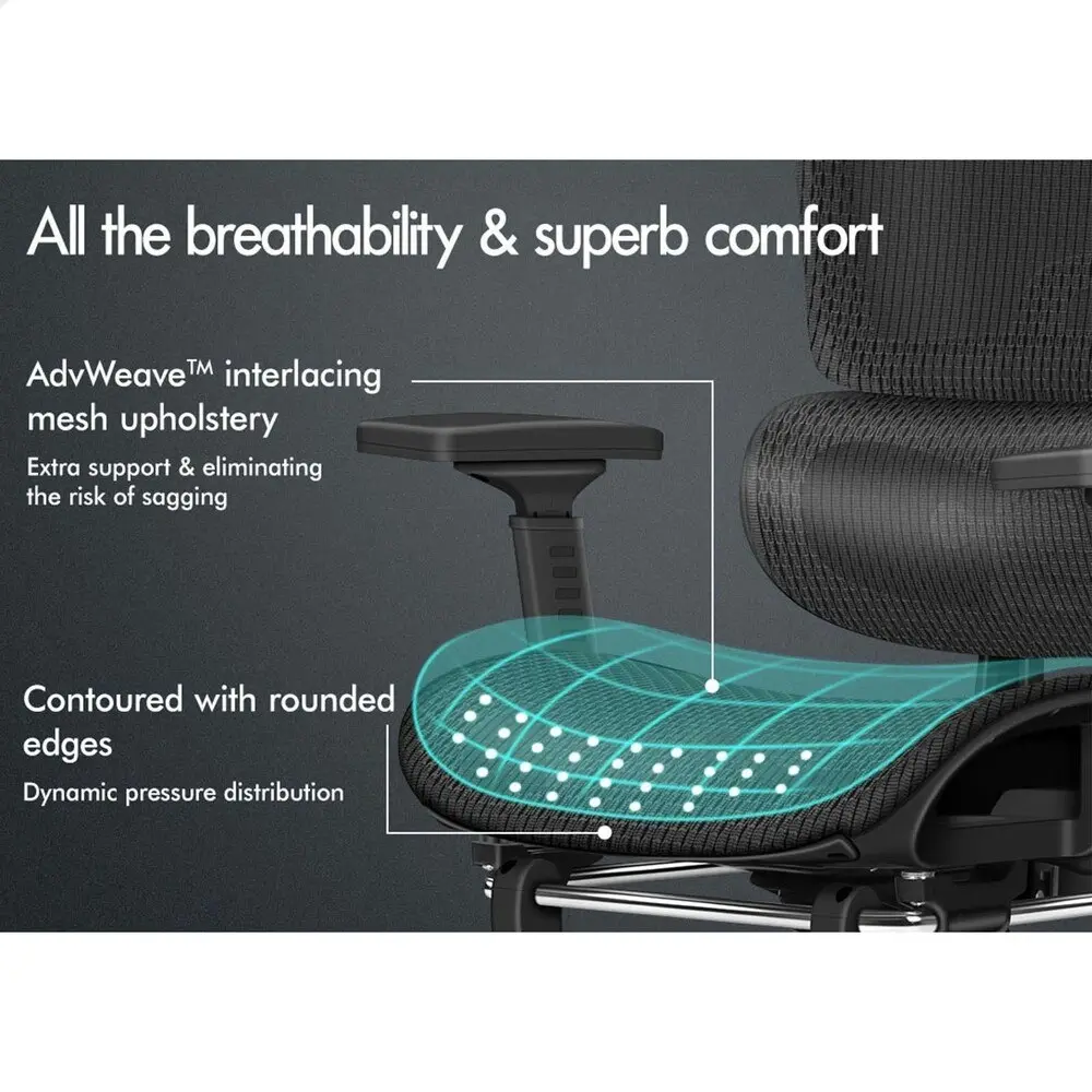 Alfordson Ergonomic Office Chair Executive All Black