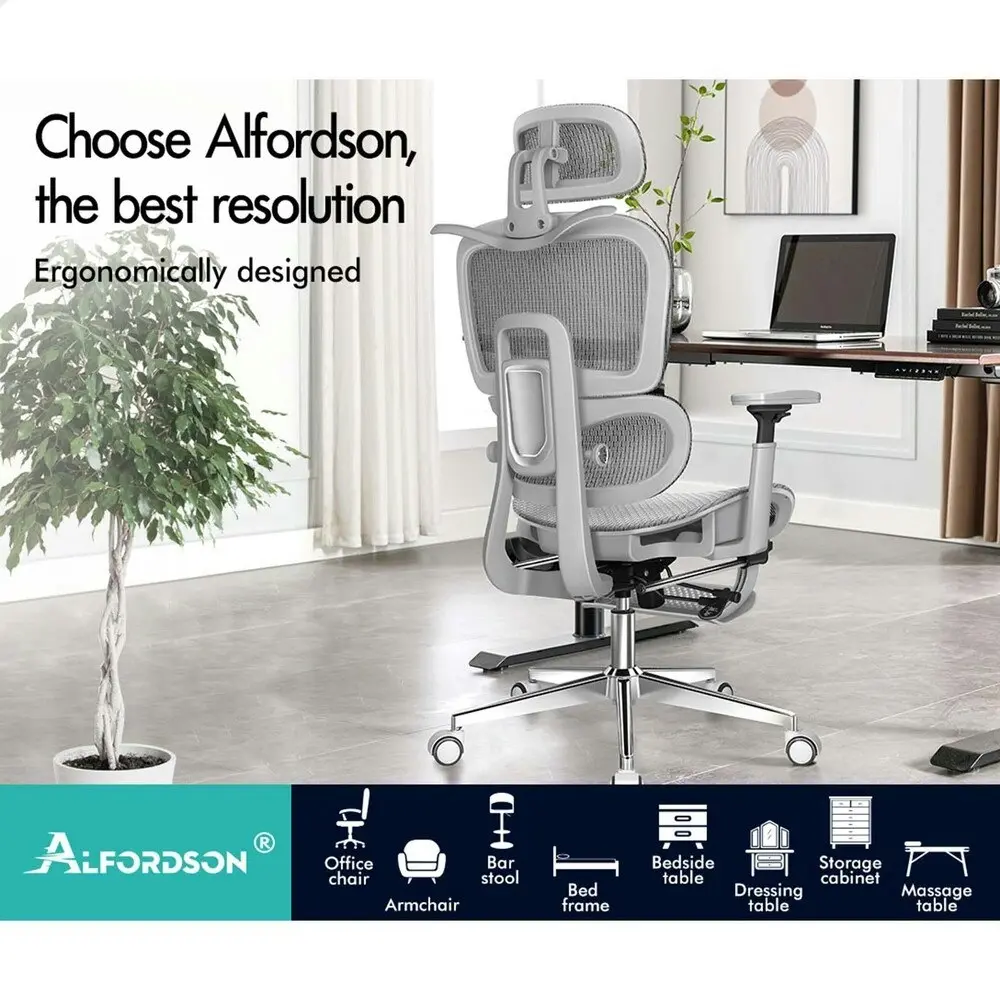 Alfordson Ergonomic Office Chair Executive Grey