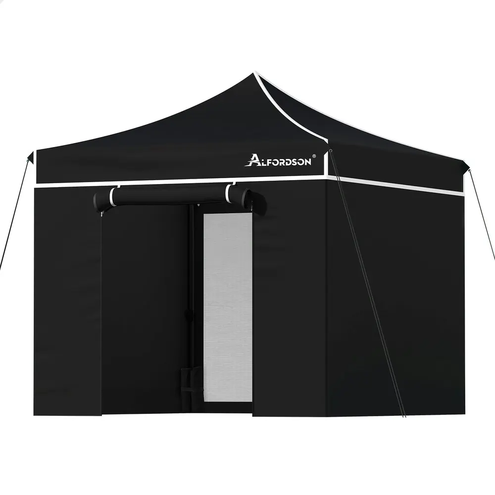 Alfordson Gazebo 3x3 Pop Up Marquee Black