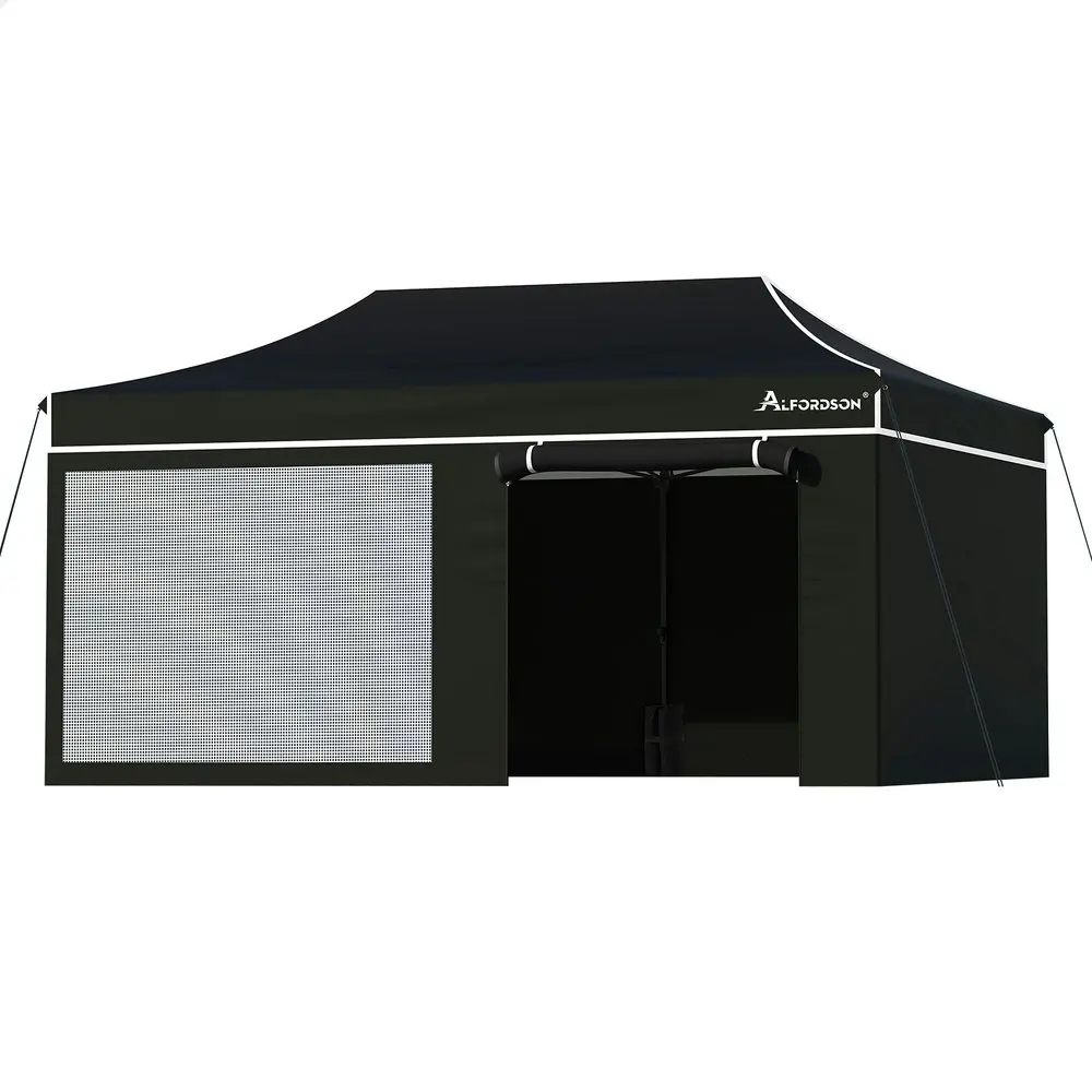 Alfordson Gazebo 3x6 Pop Up Marquee Black