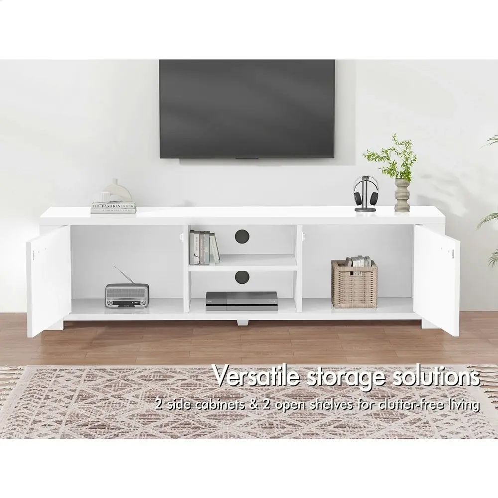 Alfordson Entertainment Unit TV Cabinet Stand 160cm White