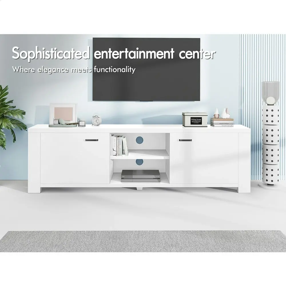 Alfordson Entertainment Unit TV Cabinet Stand 160cm White