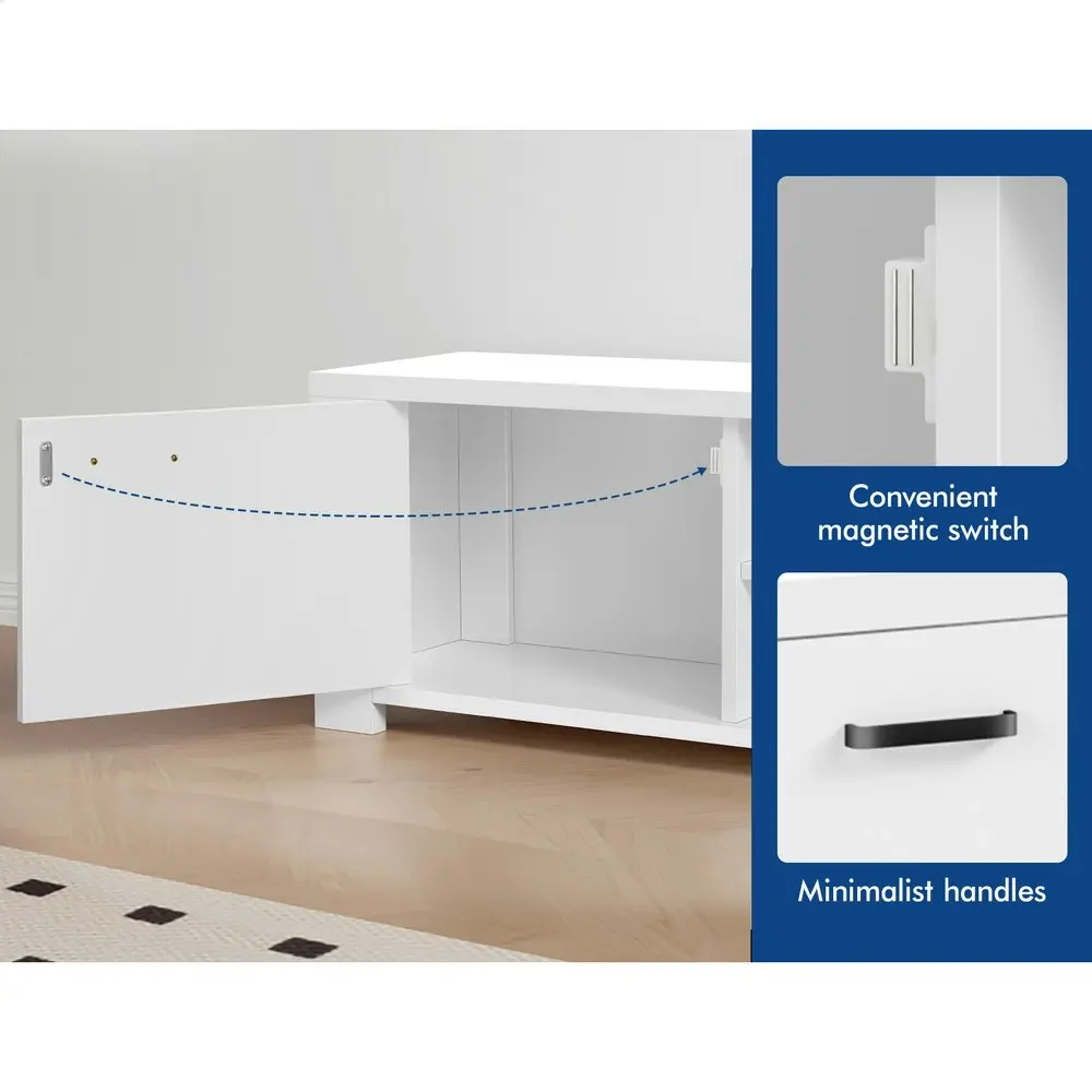 Alfordson Entertainment Unit TV Cabinet Stand 160cm White