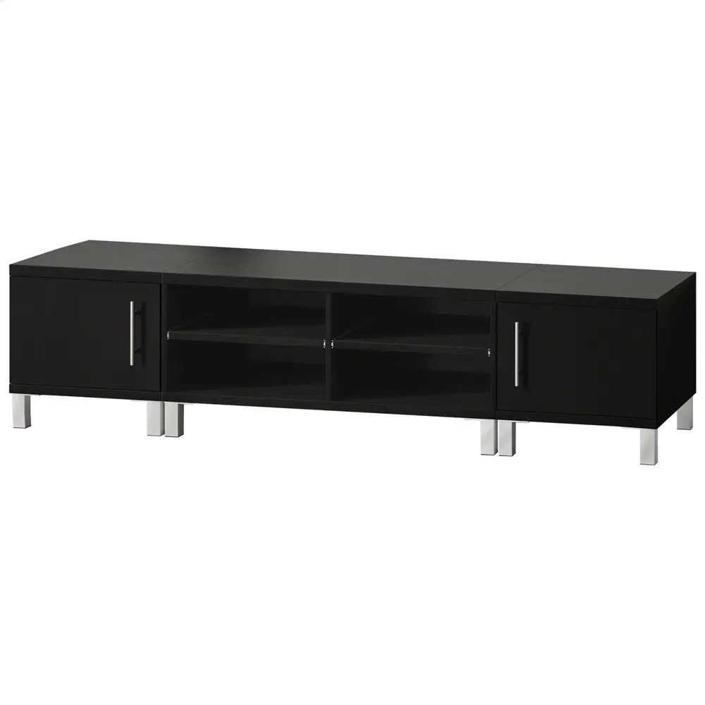 Alfordson Entertainment Unit TV Cabinet Stand 190cm Black