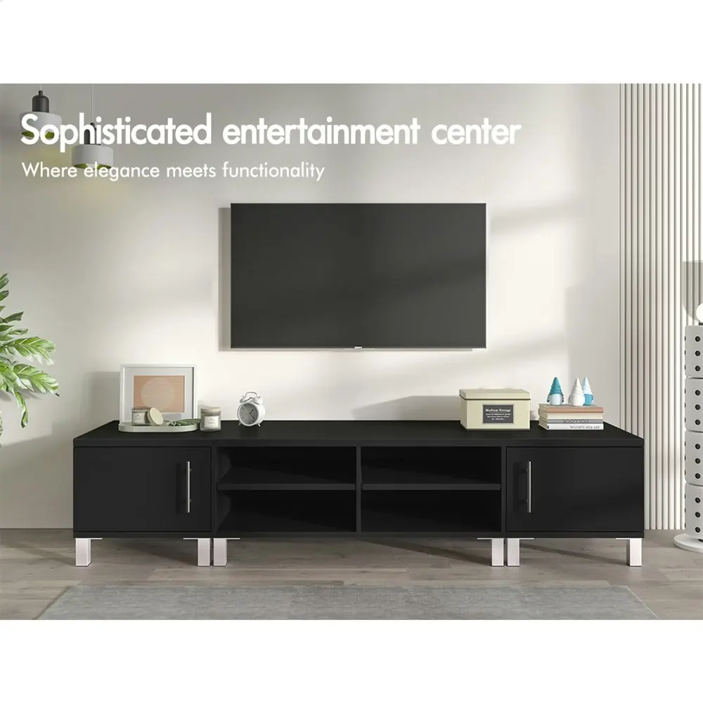 Alfordson Entertainment Unit TV Cabinet Stand 190cm Black