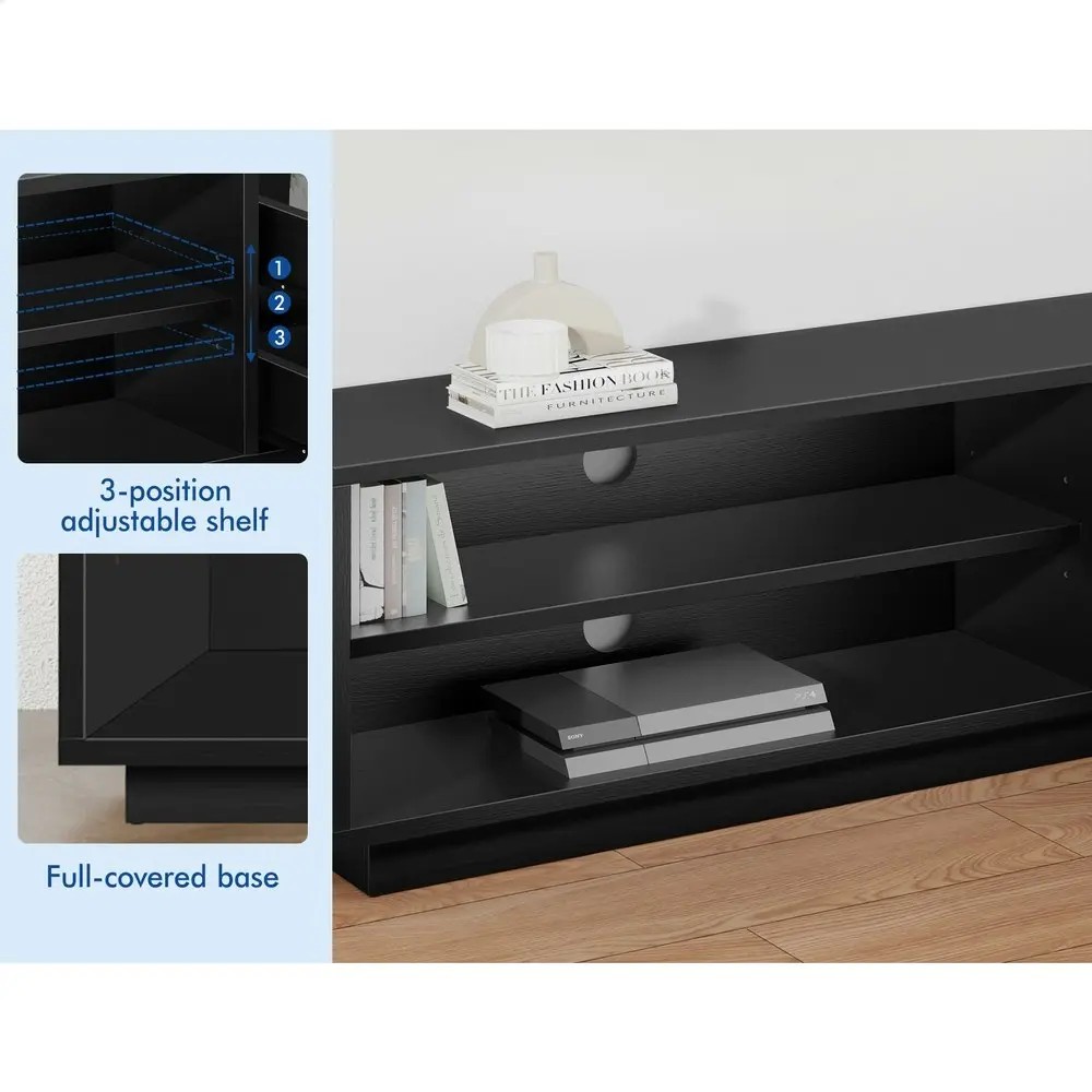 Alfordson Entertainment Unit TV Cabinet Stand Storage Drawer 180cm Black