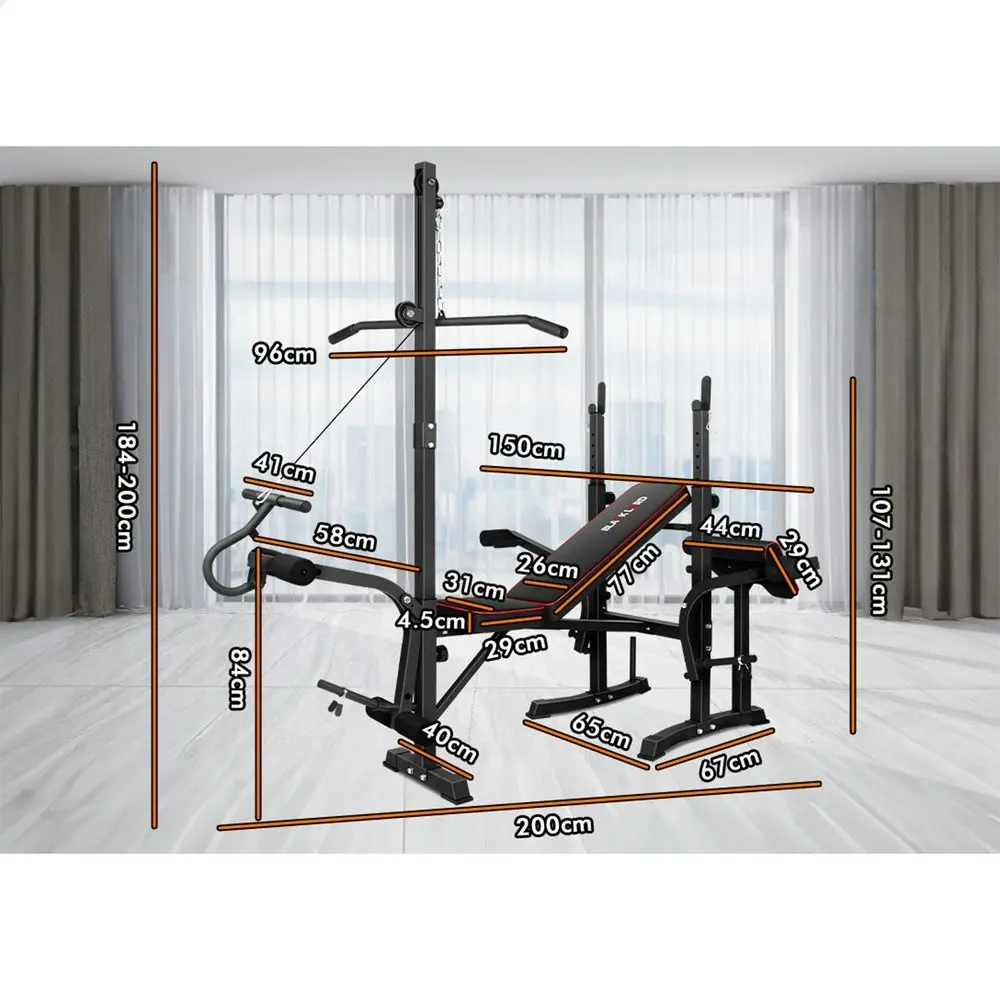 Black Lord Weight Bench 14in1 Press Multi-Station Fitness Home Gym Equipment