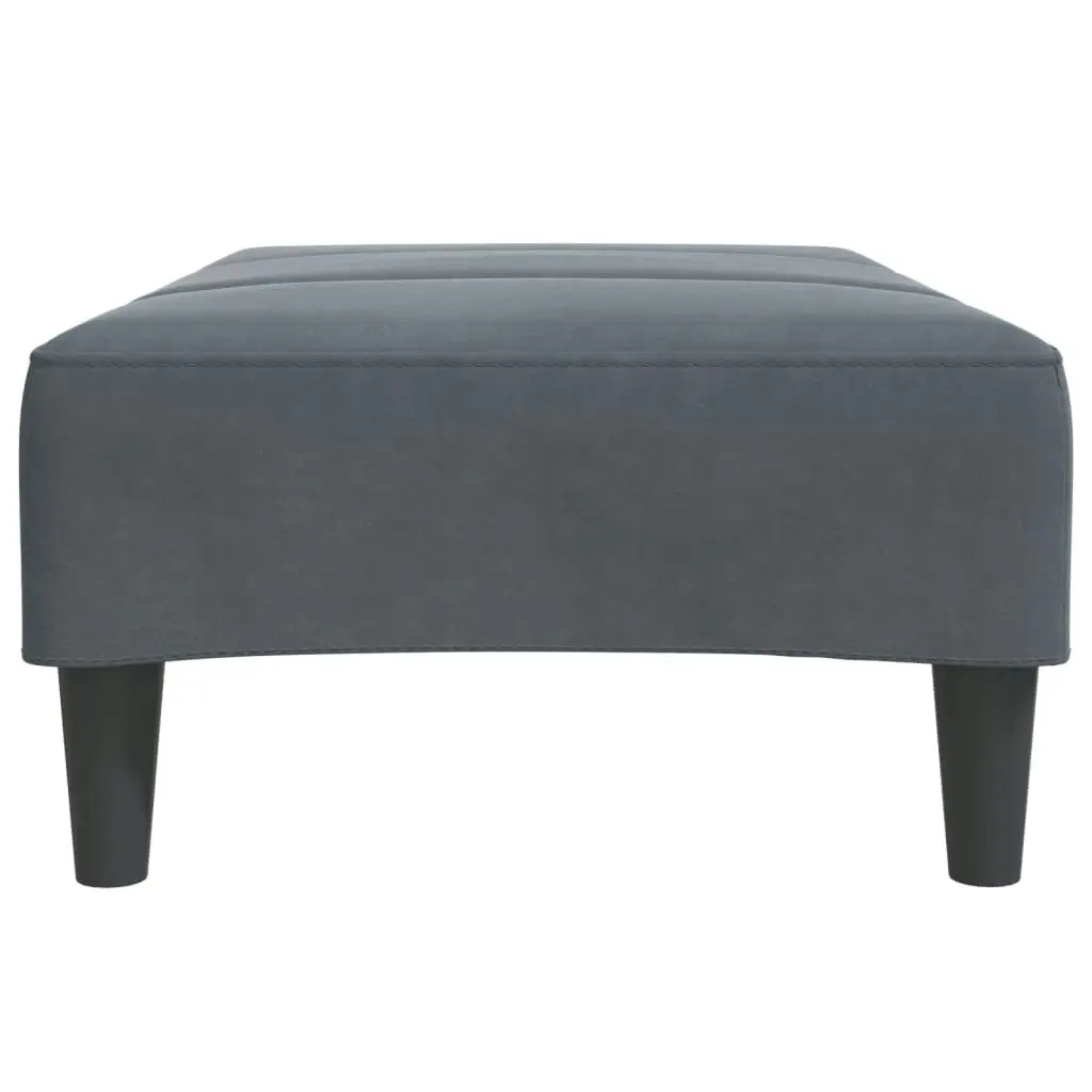 Footstool Dark Grey 77x55x31 cm Velvet 4007376